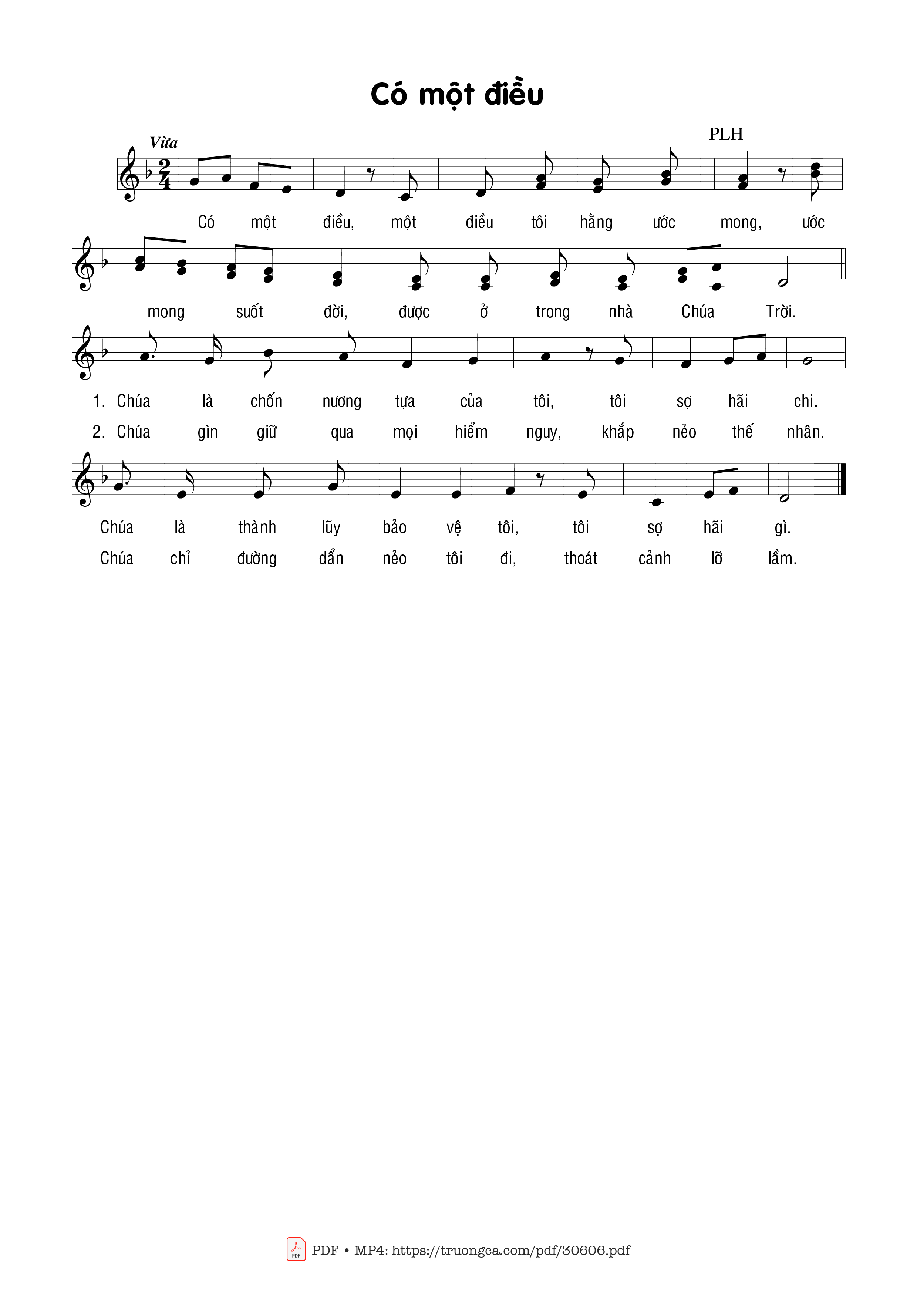 Sheet PDF of Có Một Điều