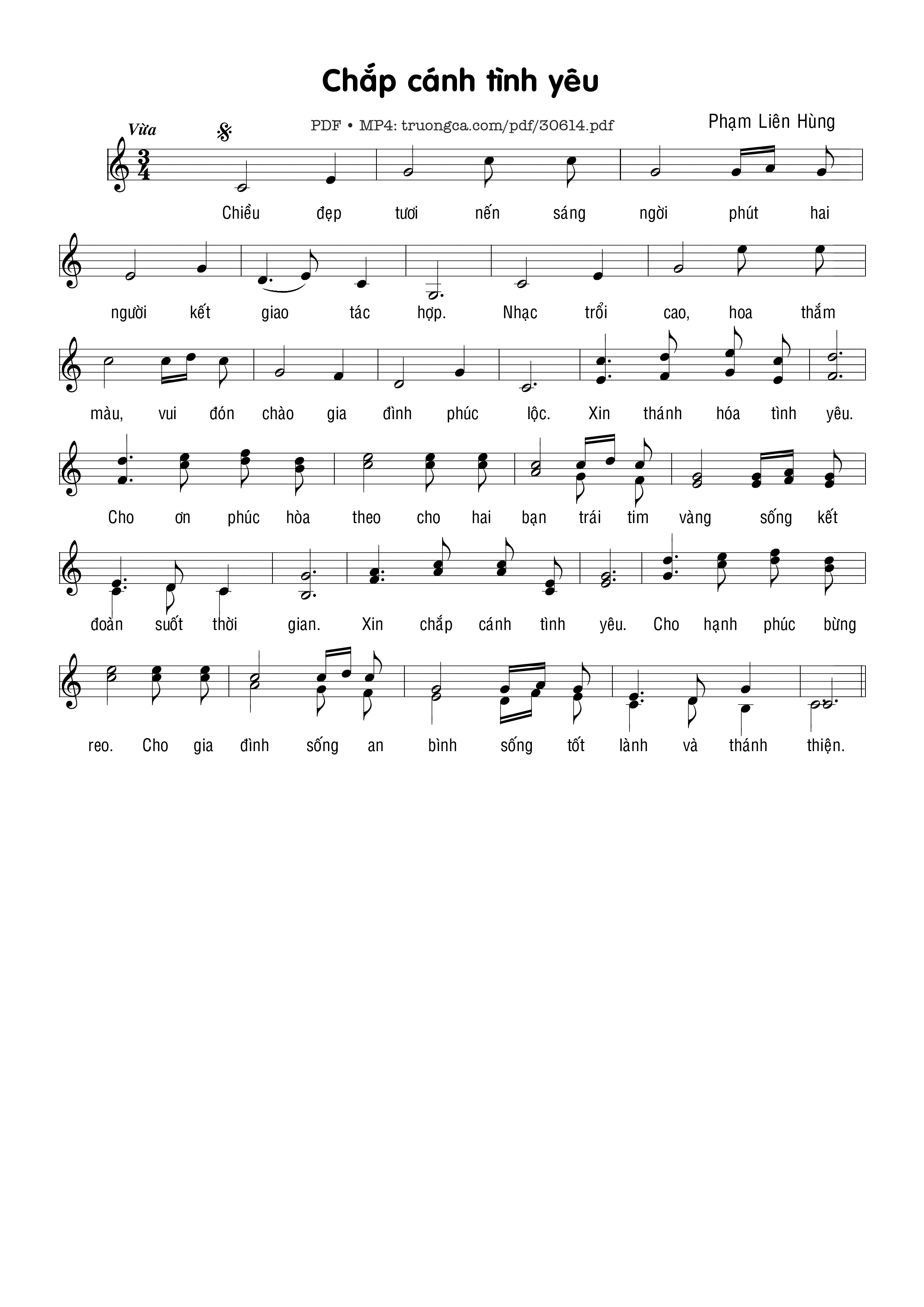 Sheet PDF of Chấp cánh tình yêu