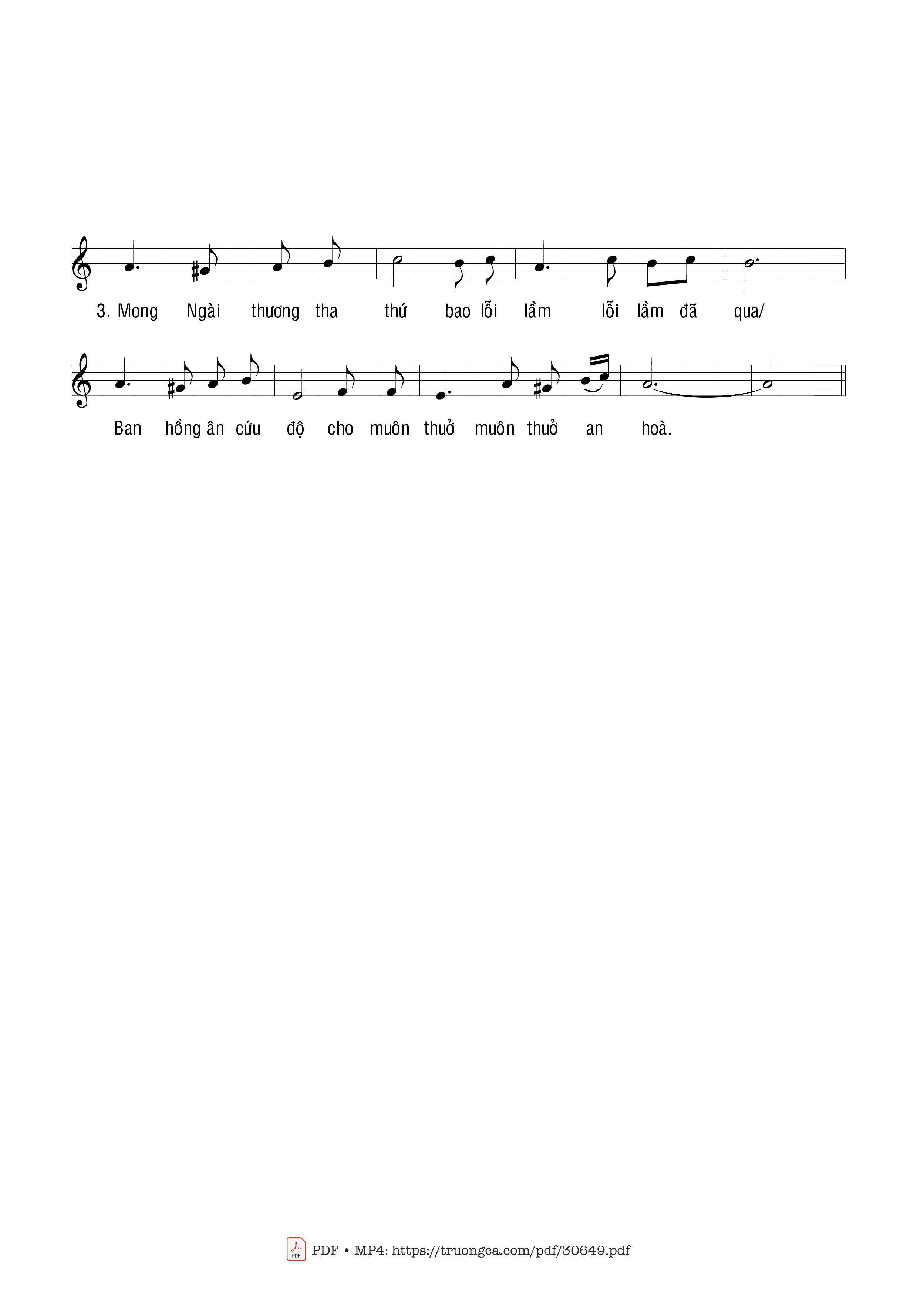 Page 2 of Sheet music PDF Nước Chúa đã gần - Phạm Liên Hùng