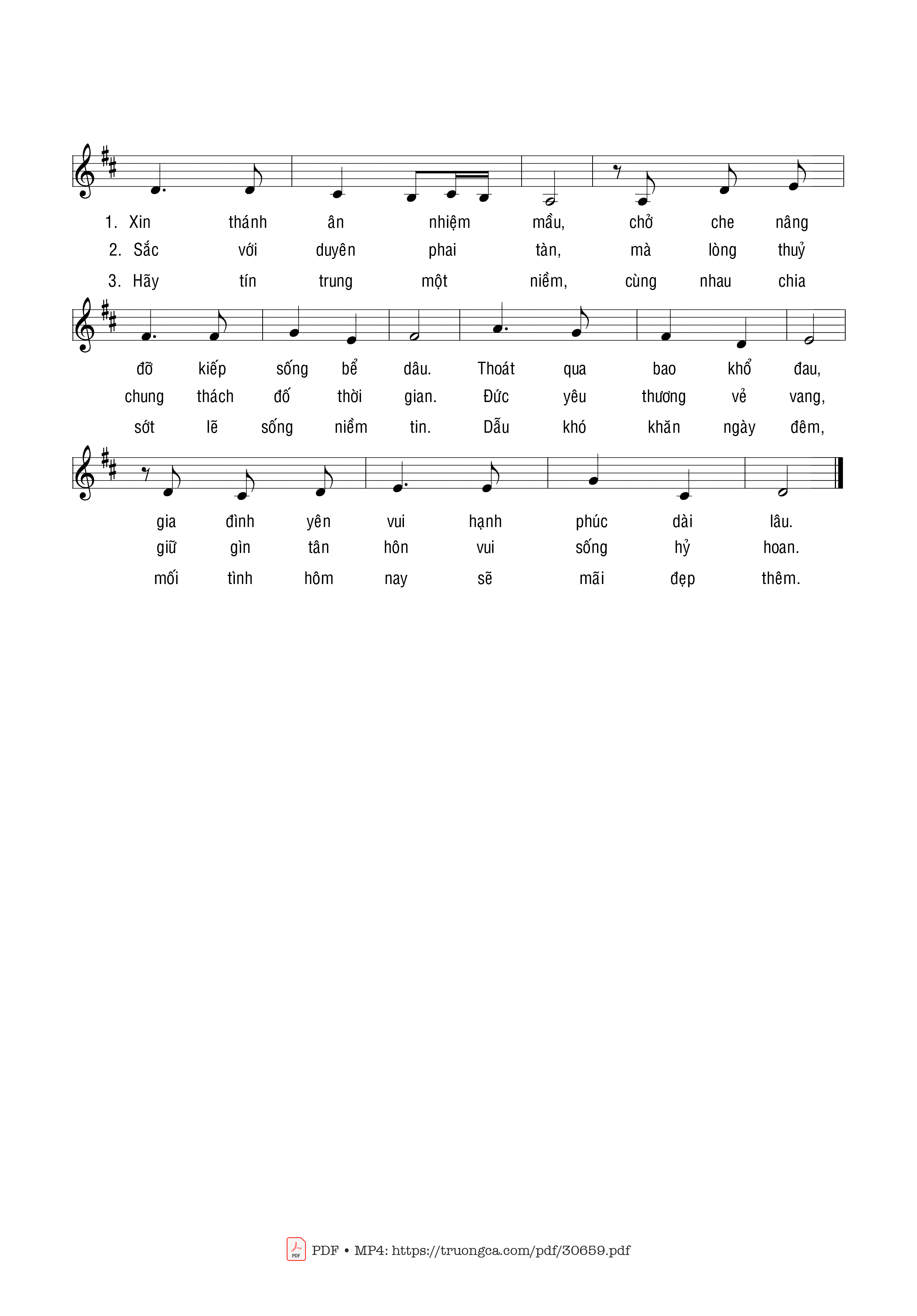 Page 2 of Sheet music PDF Phút giây đoan nguyền - Phạm Liên Hùng