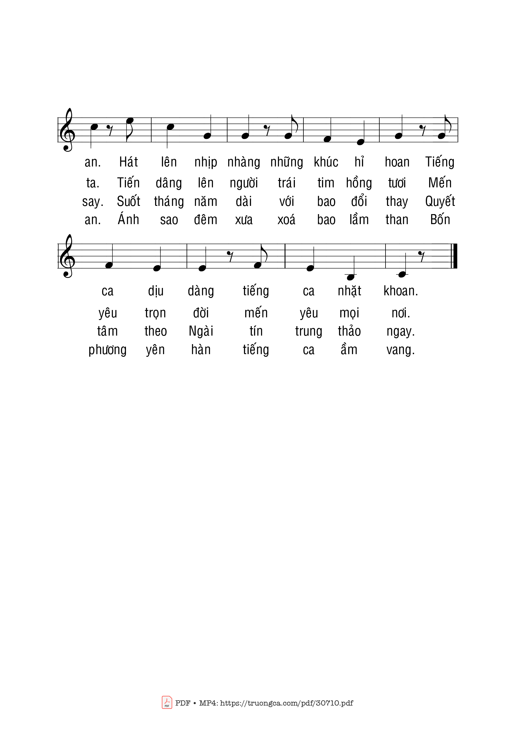 Page 2 of Sheet music PDF Noel Mừng Chúa Ra Đời - Phạm Liên Hùng