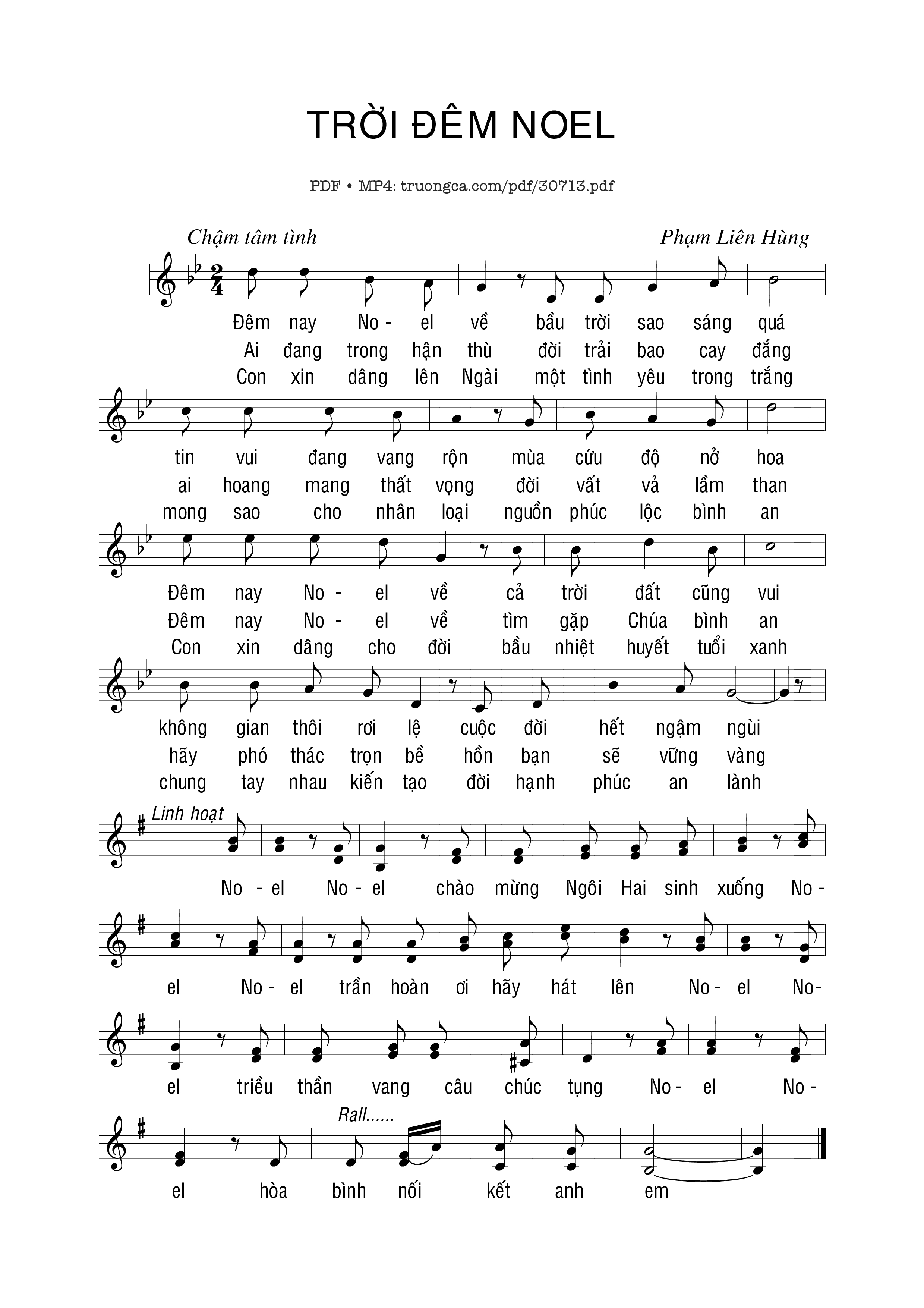 Sheet PDF of Trời đêm Noel