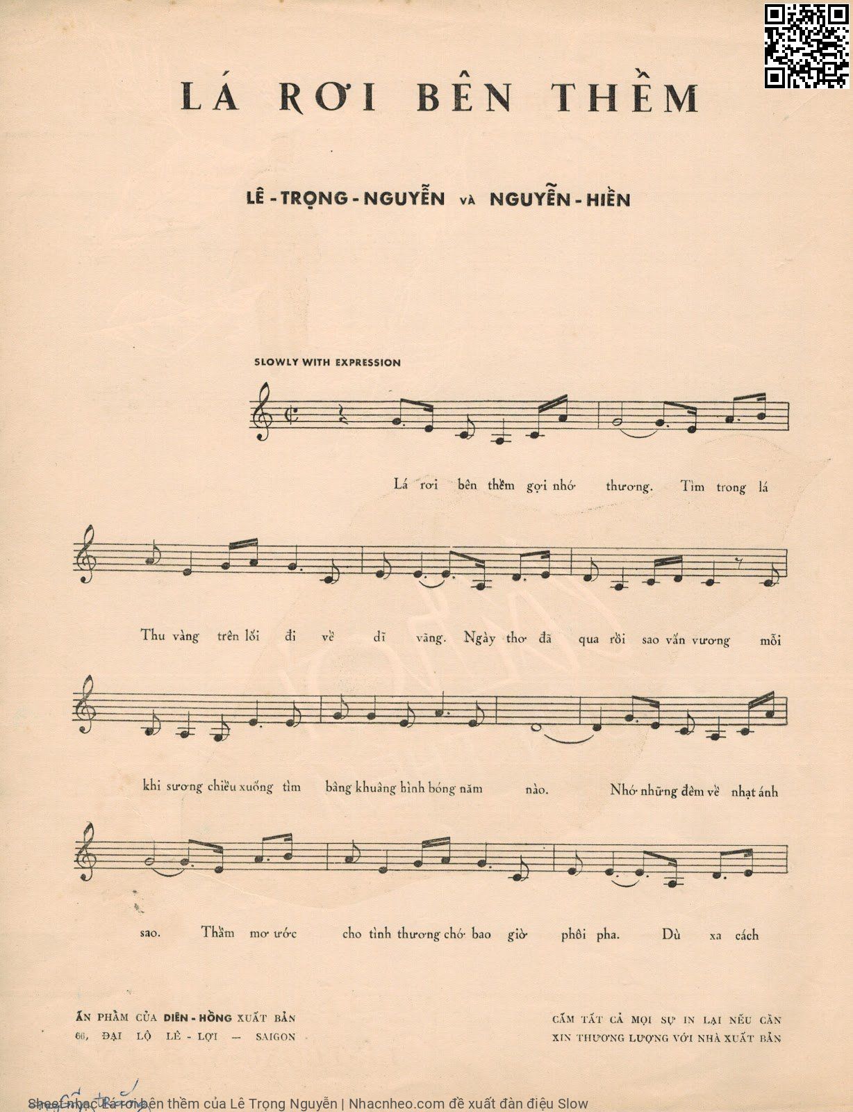 Page 2 of Sheet music PDF Lá rơi bên thềm - Lê Trọng Nguyễn