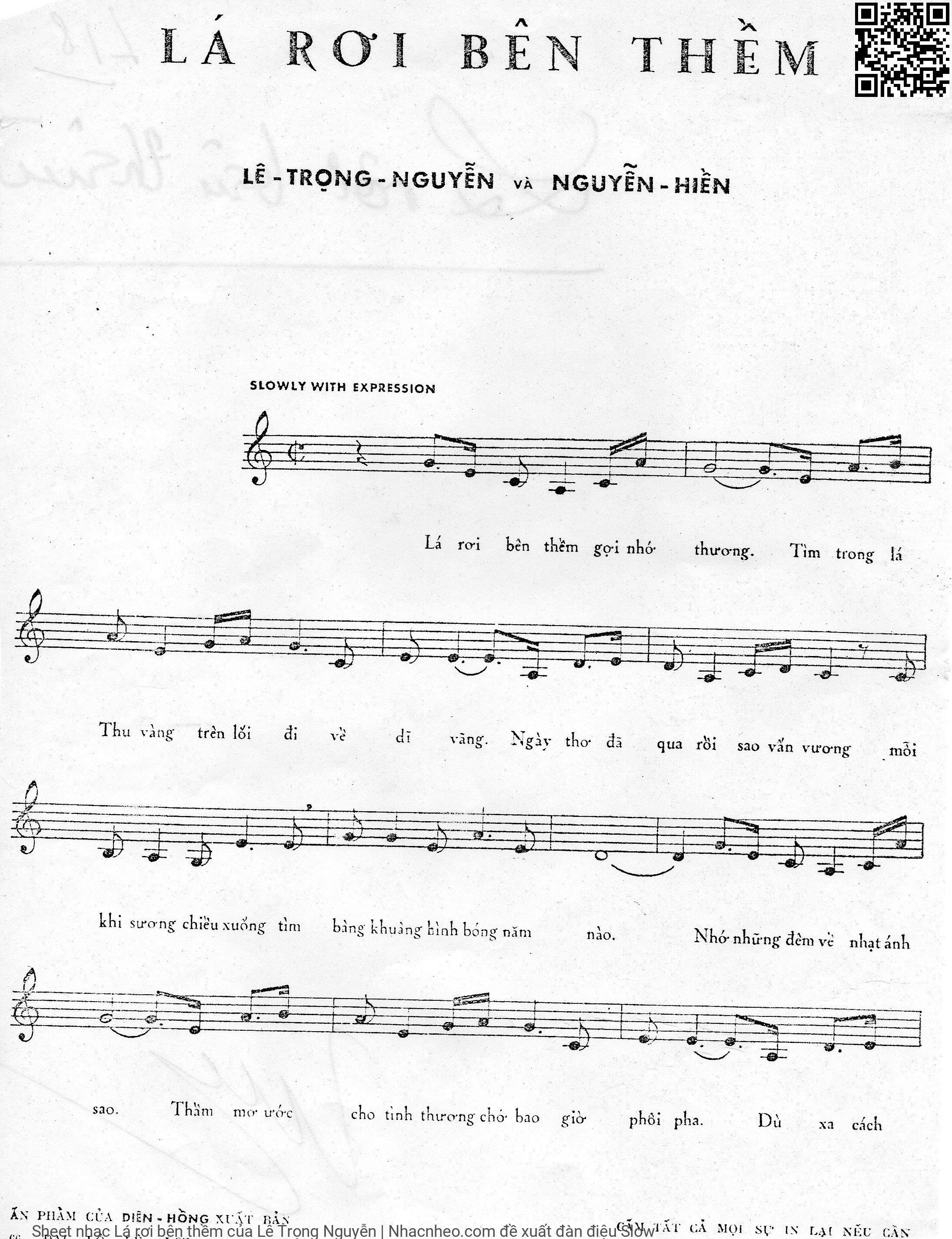 Page 5 of Sheet music PDF Lá rơi bên thềm - Lê Trọng Nguyễn
