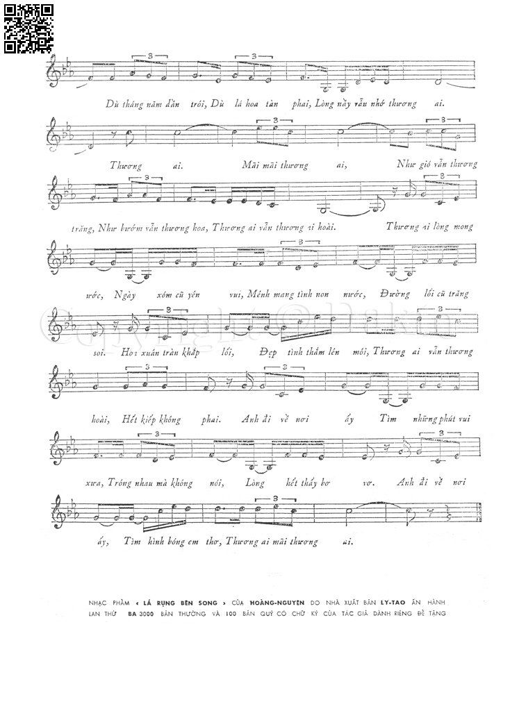 Page 2 of Sheet music PDF Lá rụng bên song - Hoàng Nguyên