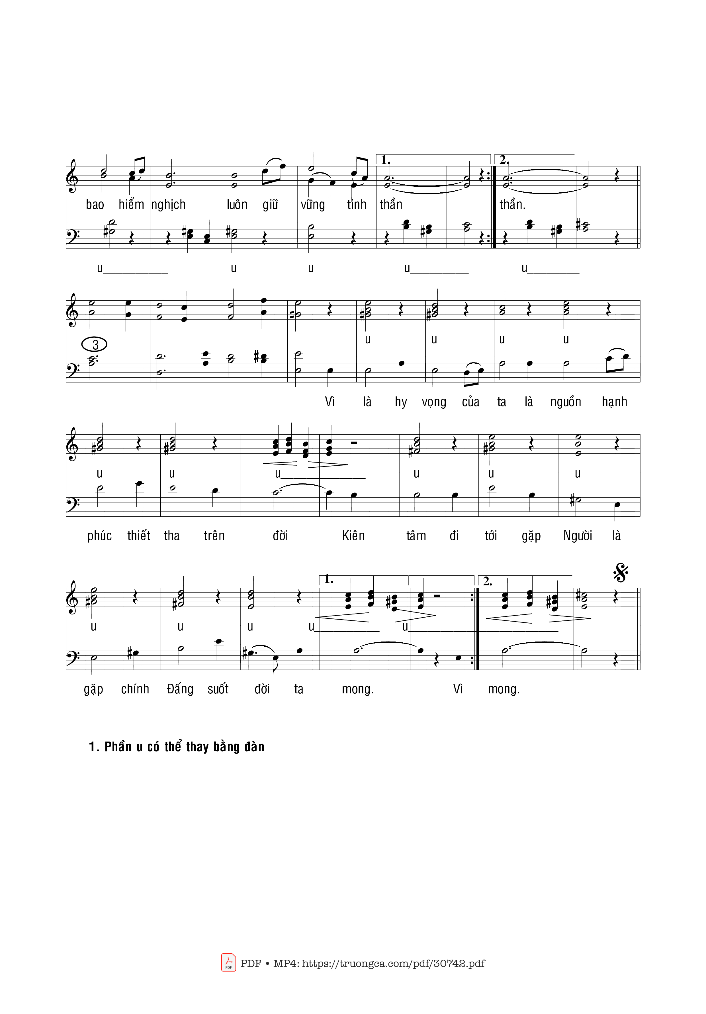 Page 3 of Sheet music PDF Chúa khải hoàn - Phạm Liên Hùng