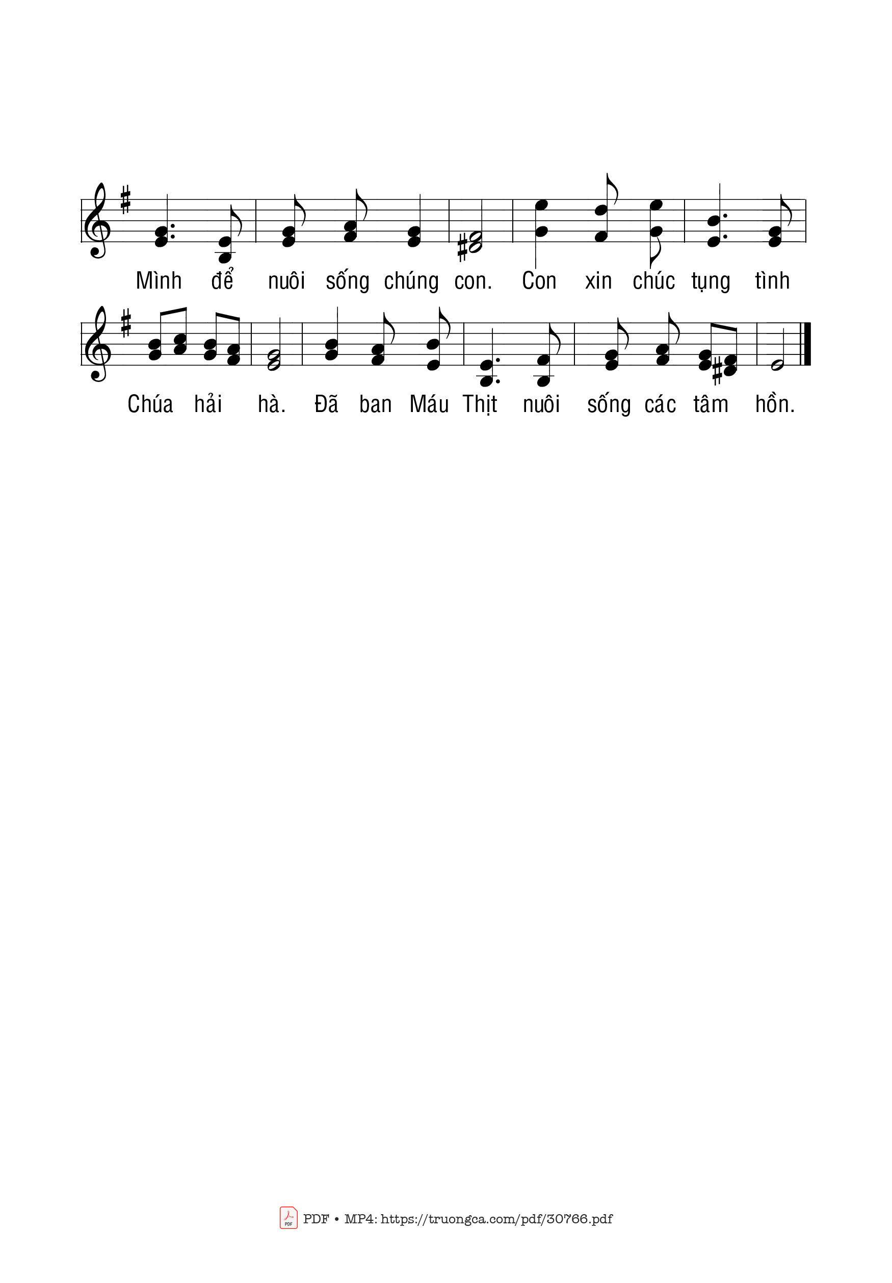 Page 2 of Sheet music PDF Bánh Từ Trời - Phạm Liên Hùng