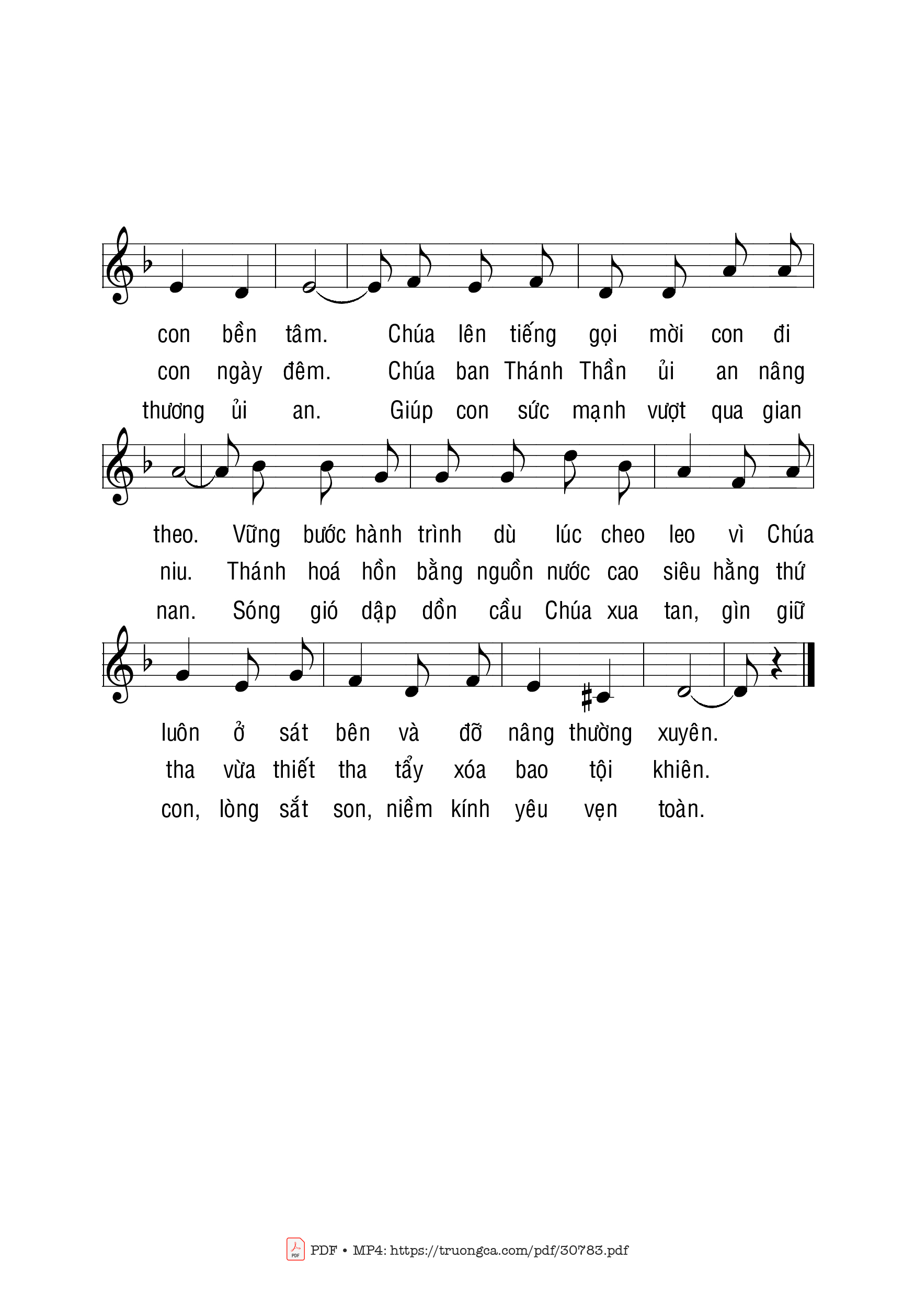 Page 2 of Sheet music PDF Lạy Chúa Giêsu con phó thác vào Chúa (2) - Phạm Liên Hùng