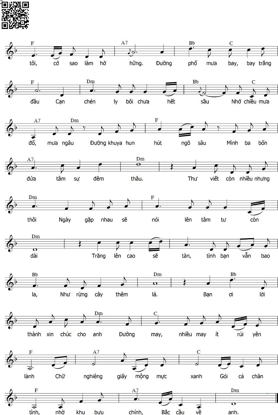 Page 6 of Sheet music PDF Lá thư đô thị - Tuấn Lê