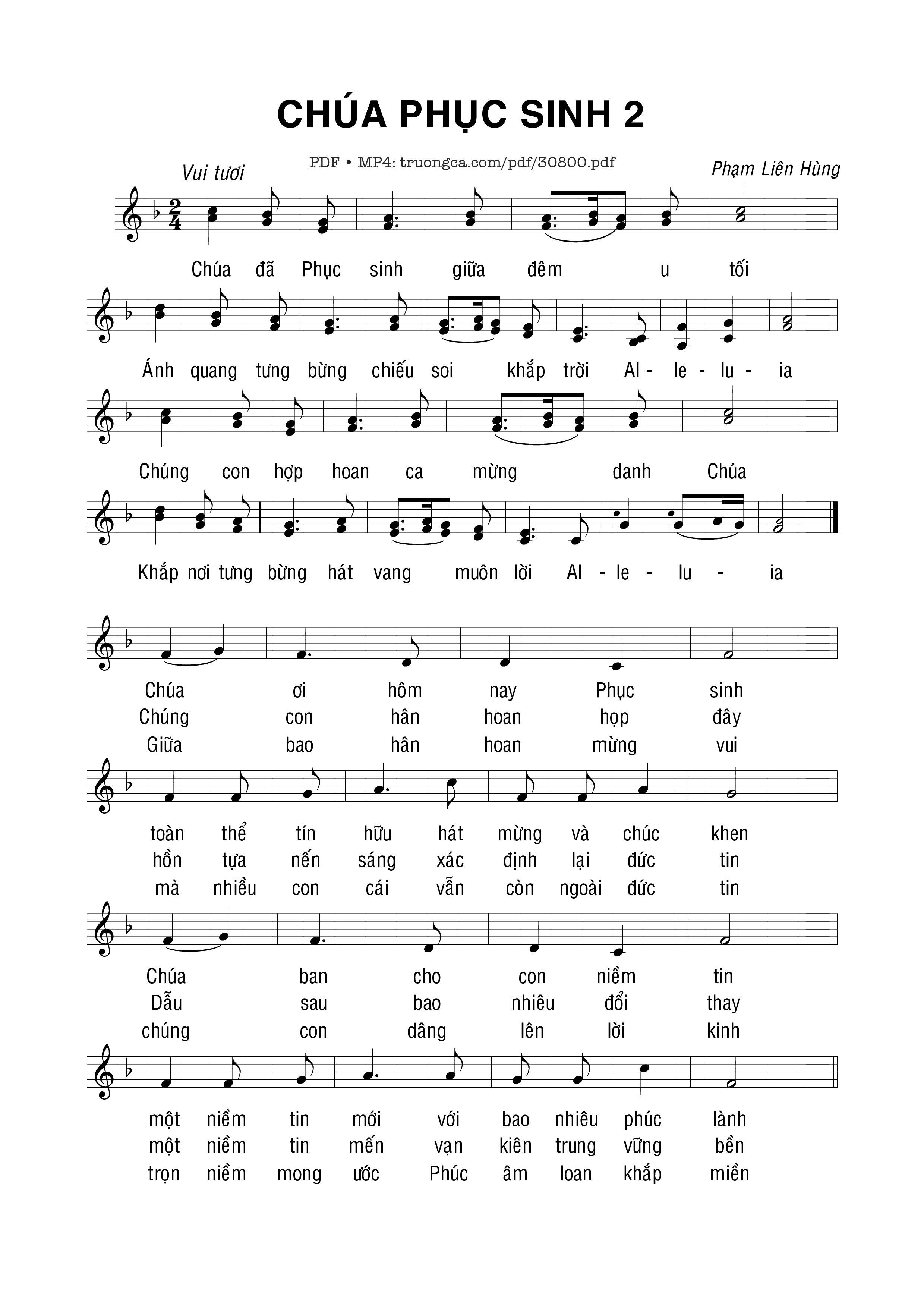 Page 1 of Sheet music PDF Chúa Một Niềm Thương Xót - Phạm Liên Hùng