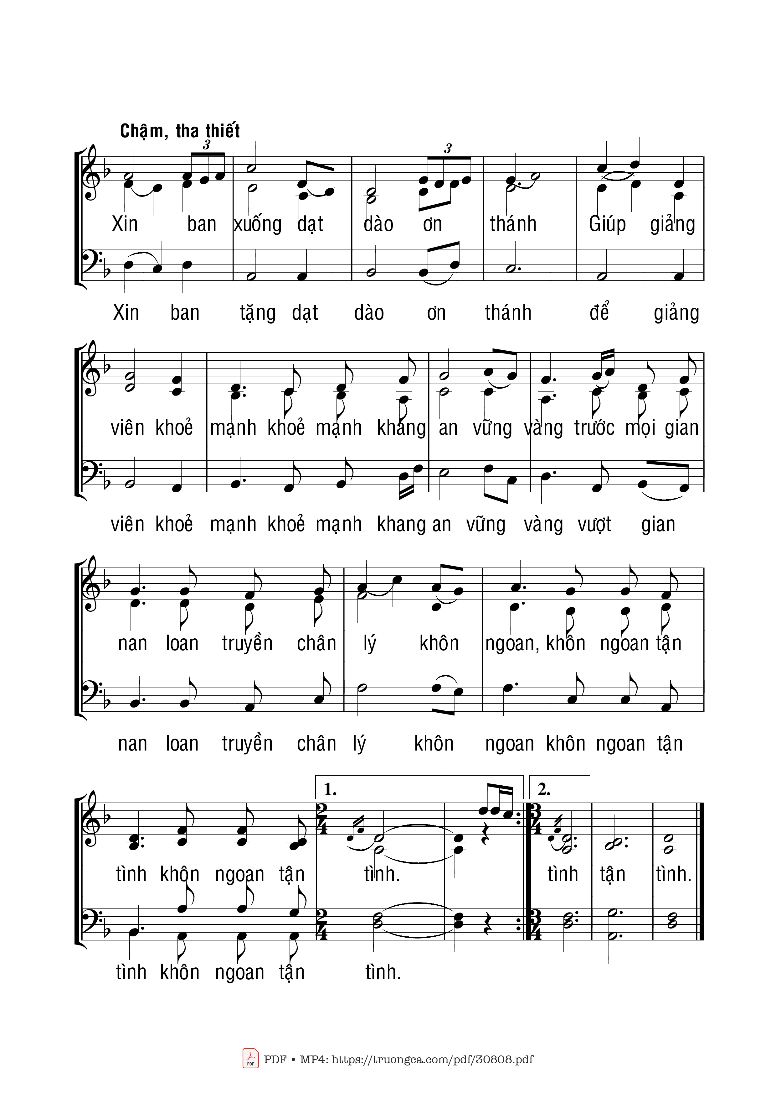 Page 4 of Sheet music PDF Lời cầu cho Giáo lý viên - Phạm Liên Hùng