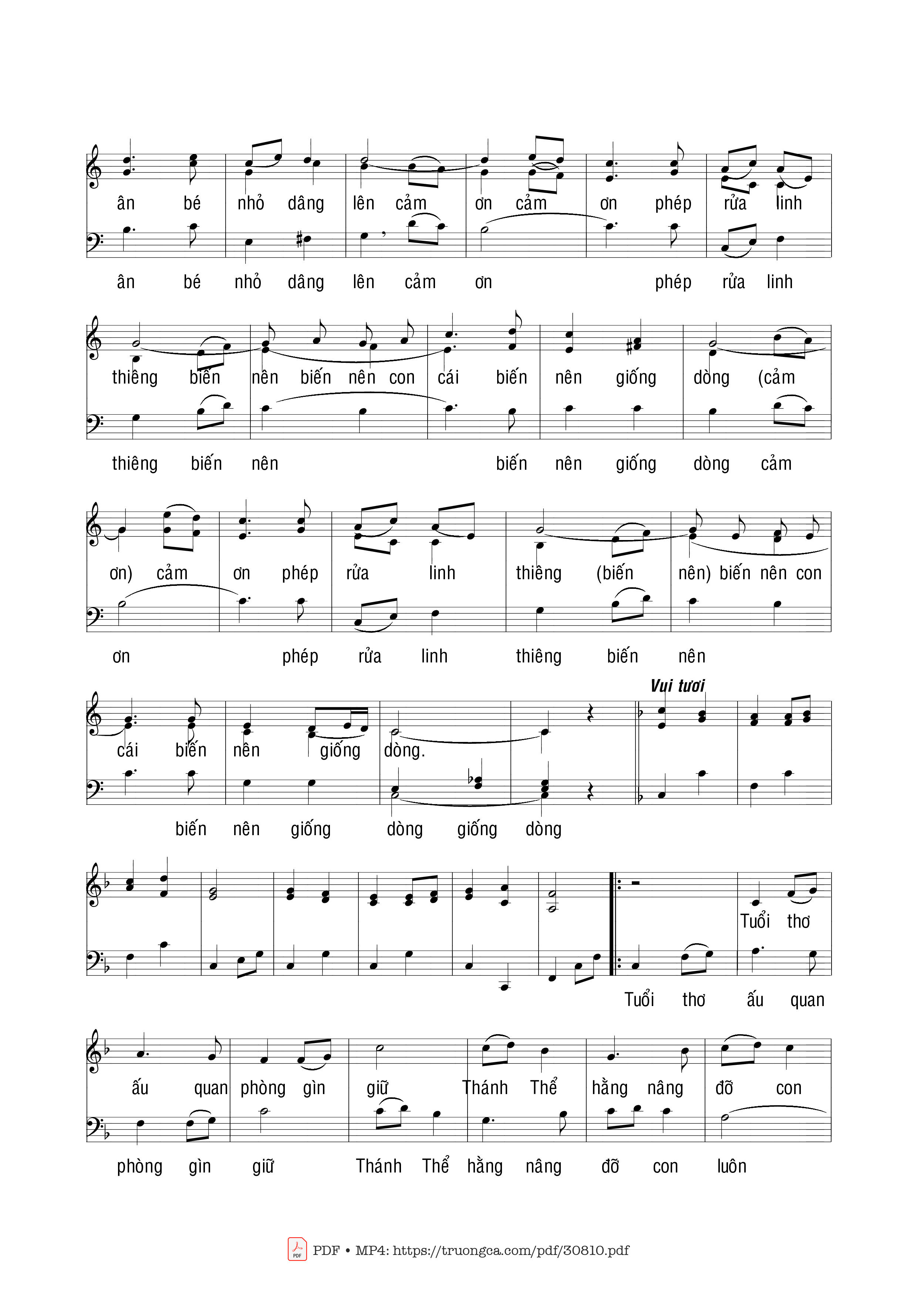 Page 2 of Sheet music PDF Hoan Ca Cảm Tạ - Phạm Liên Hùng