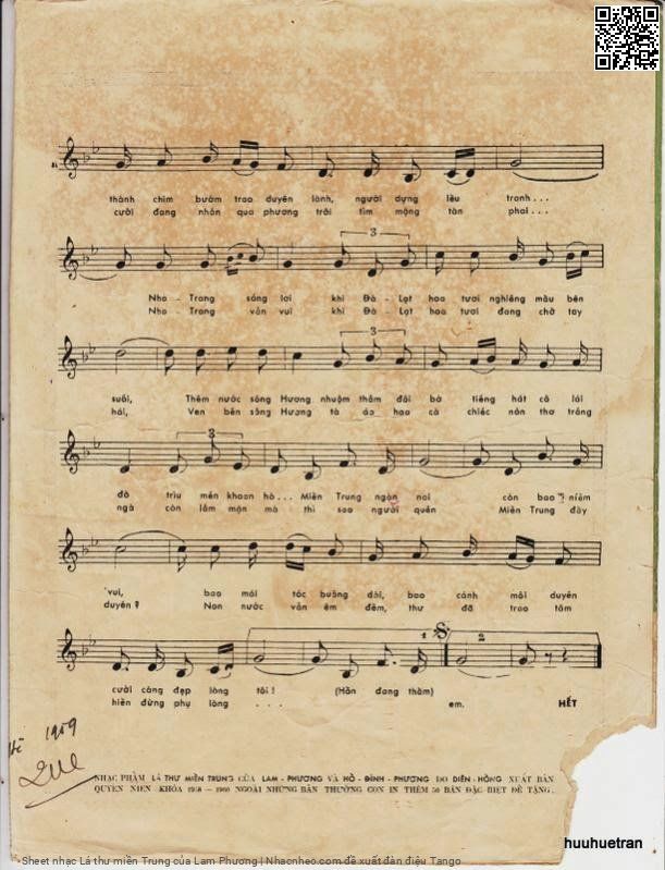 Page 3 of Sheet music PDF Lá thư miền Trung - Lam Phương
