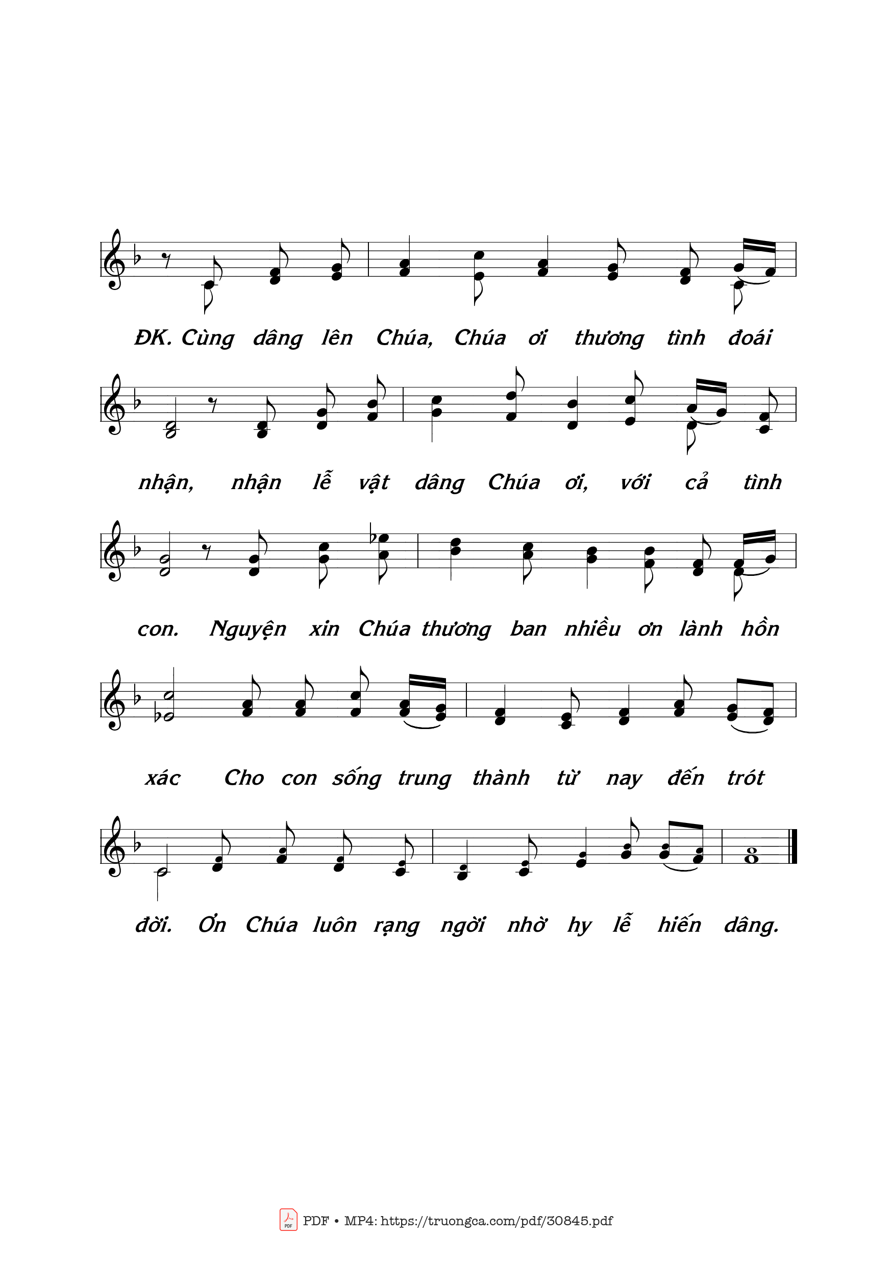 Page 2 of Sheet music PDF Hiến lễ tình yêu - Thái Nguyên