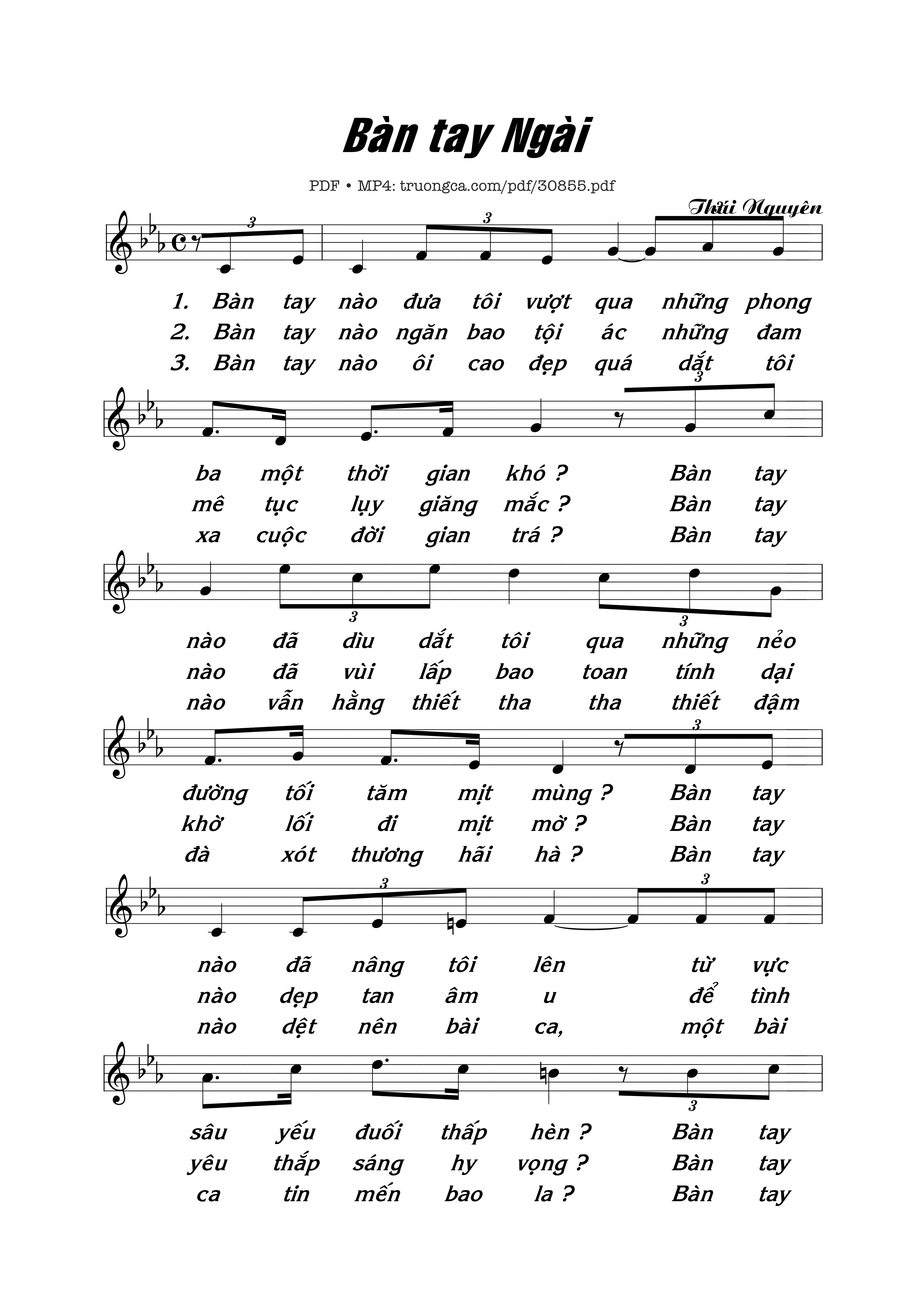 Sheet PDF of Bàn Tay Ngài - Thái Nguyên