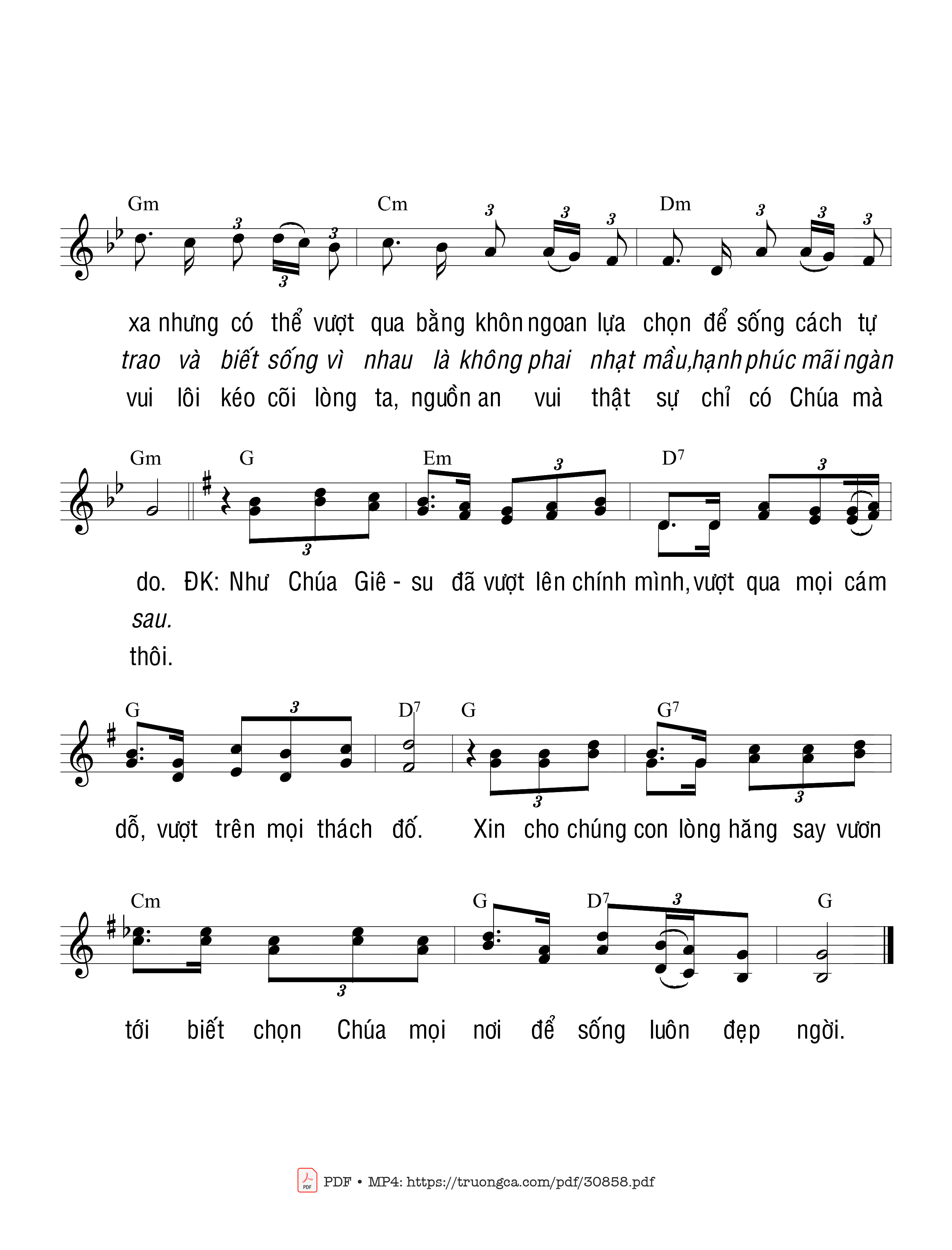 Page 2 of Sheet music PDF Cám dỗ trong đời - Thái Nguyên