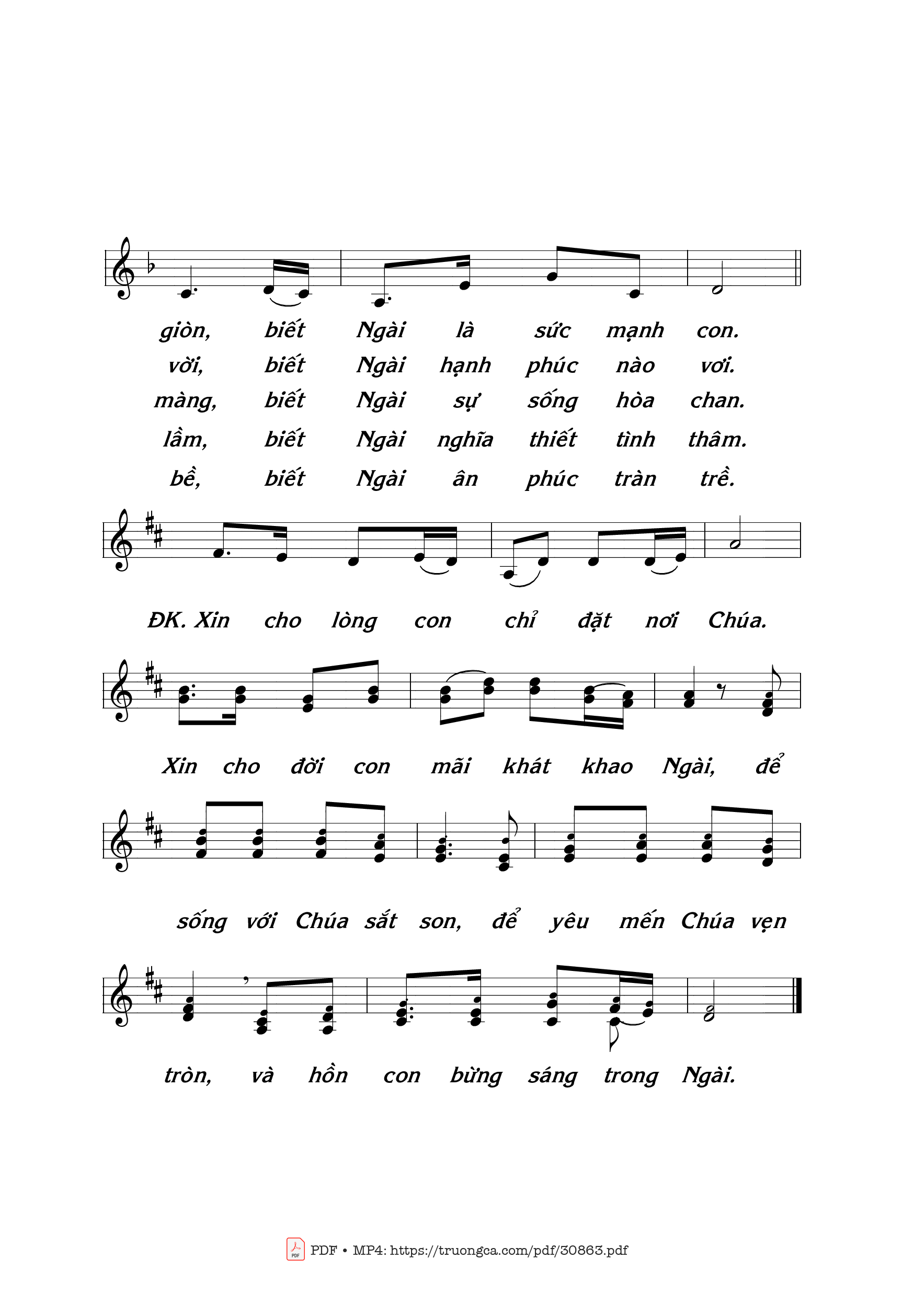 Page 2 of Sheet music PDF Cho Con Nhận Biết - Thái Nguyên
