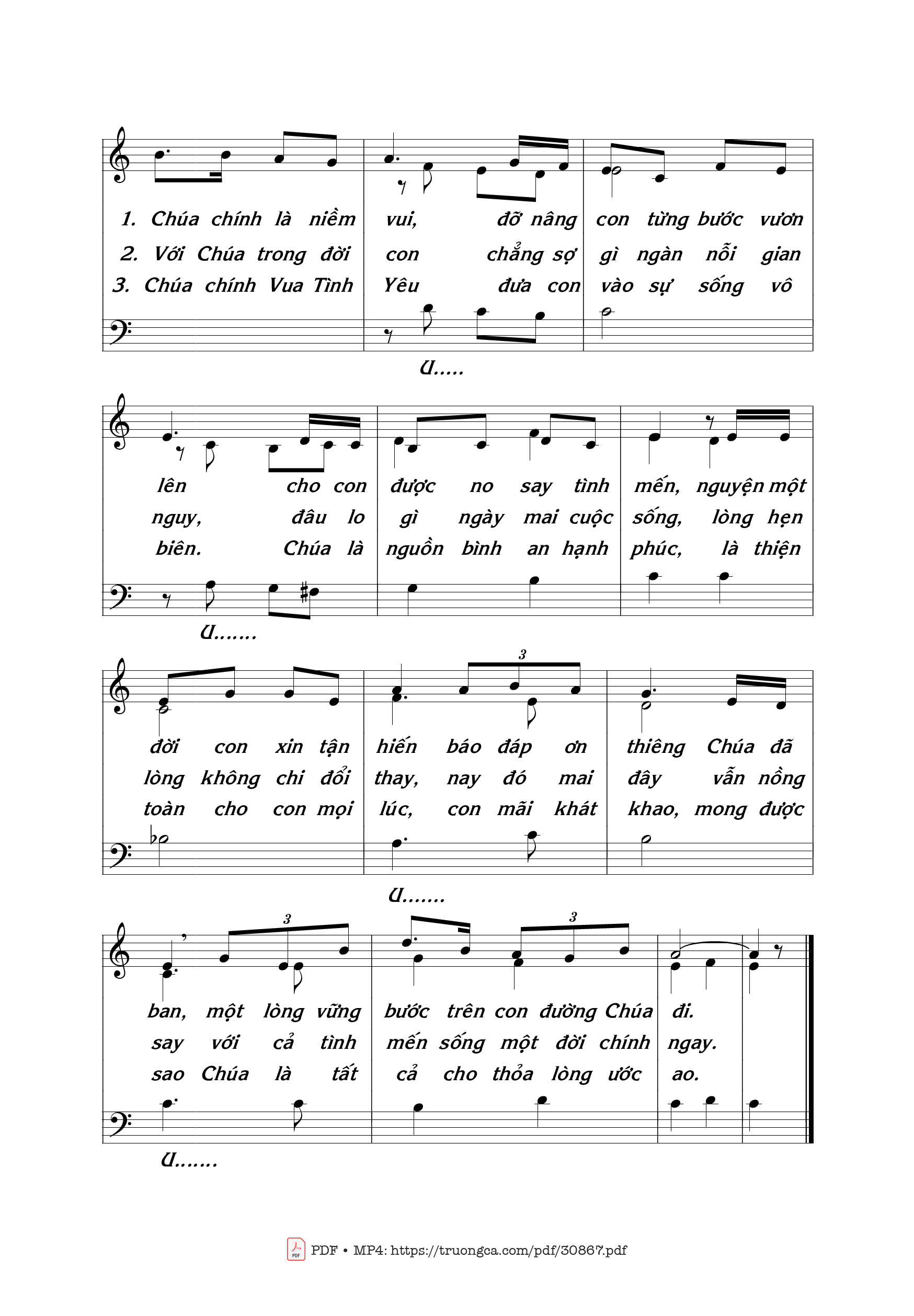 Page 2 of Sheet music PDF Chúa Là Gia Nghiệp - Thái Nguyên