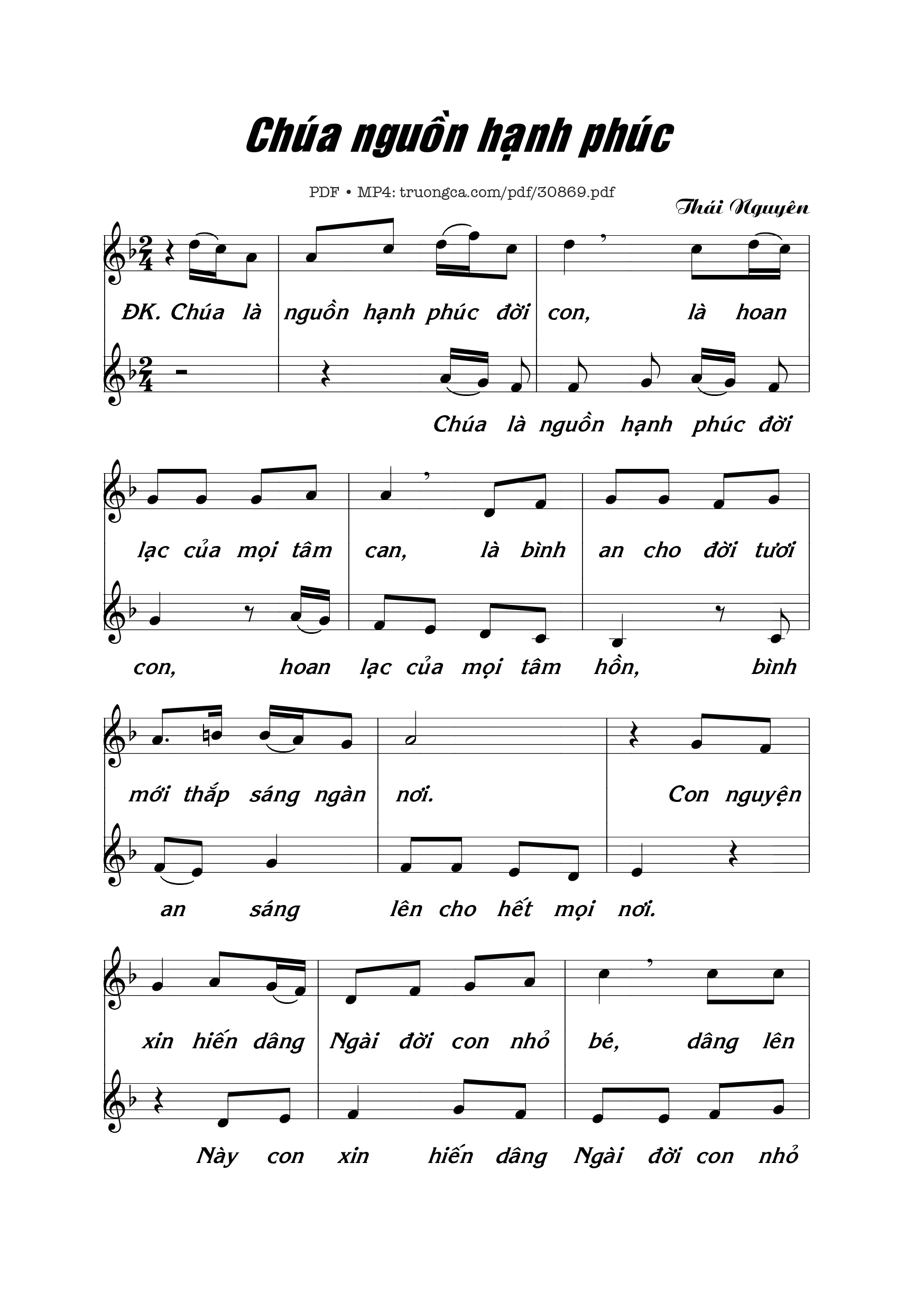 Sheet PDF of Chúa nguồn hạnh phúc