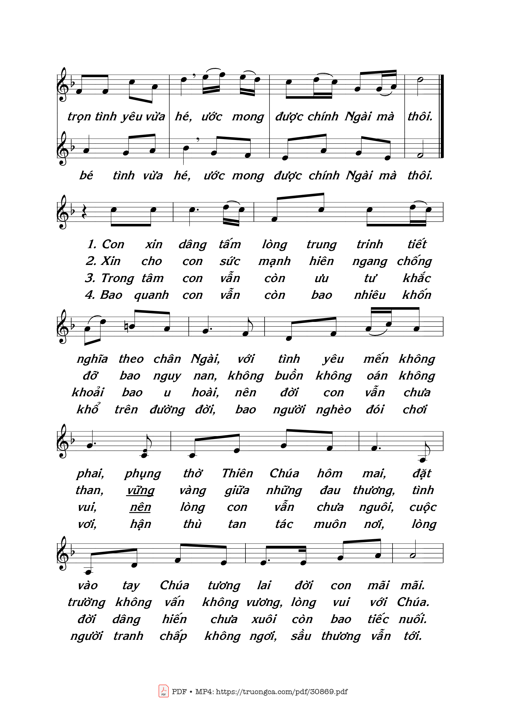 Page 2 of Sheet music PDF Chúa nguồn hạnh phúc - Thái Nguyên