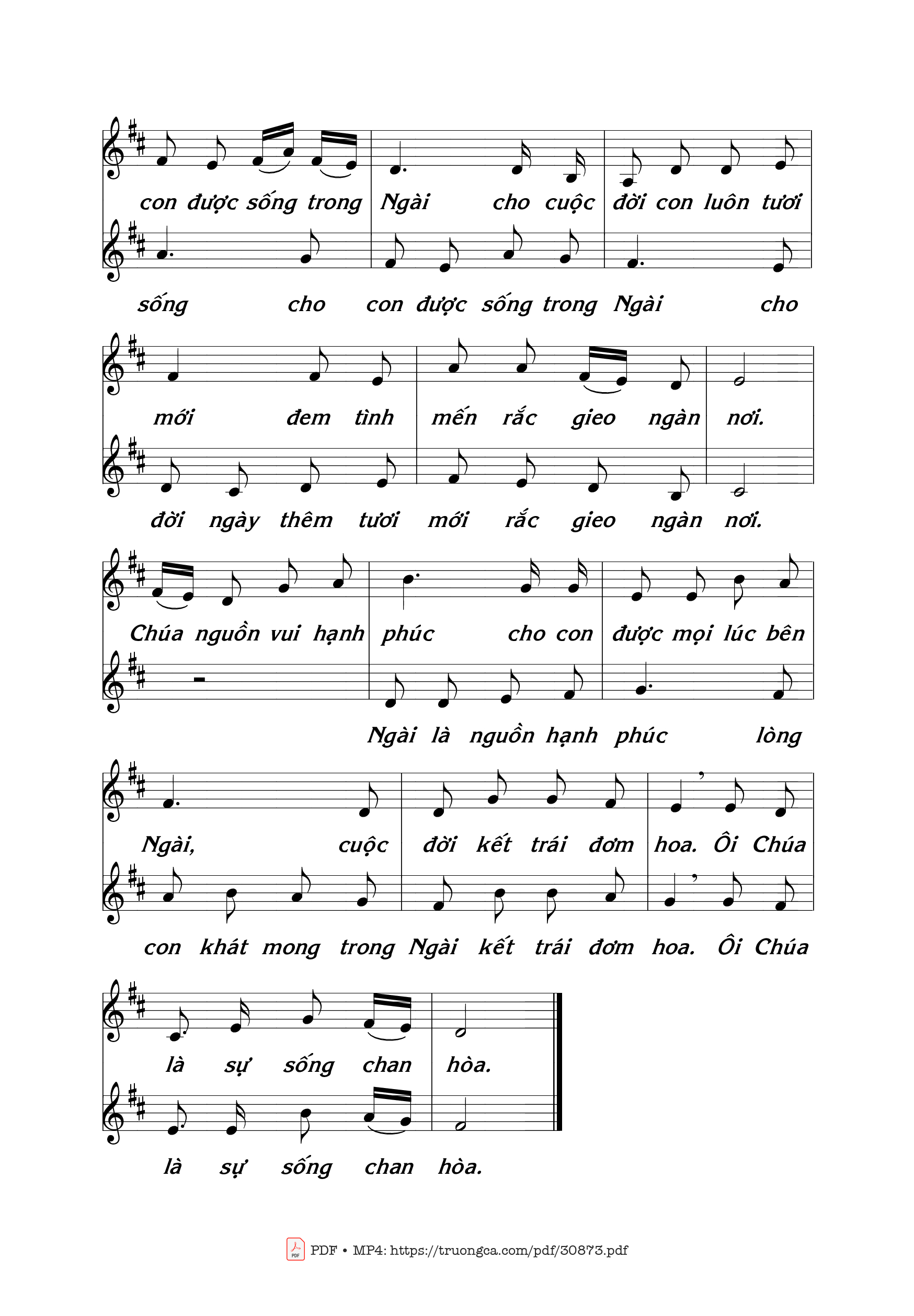 Page 2 of Sheet music PDF Chúa với con - Thái Nguyên