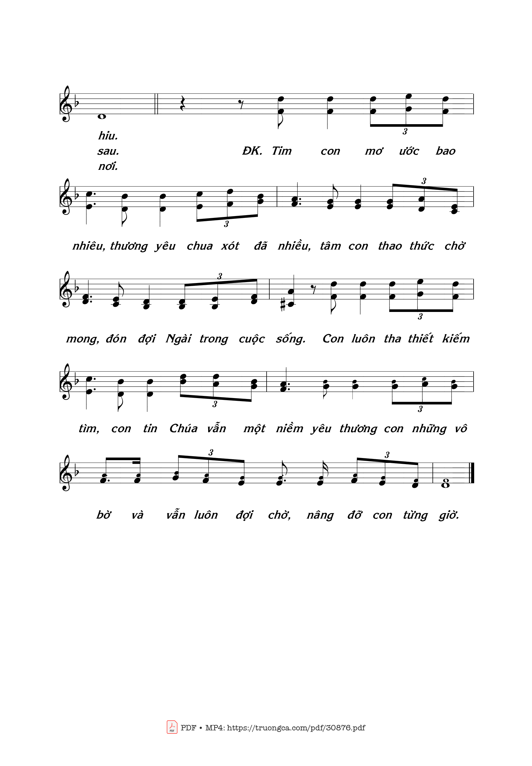 Page 2 of Sheet music PDF Đường tin yêu - Thái Nguyên