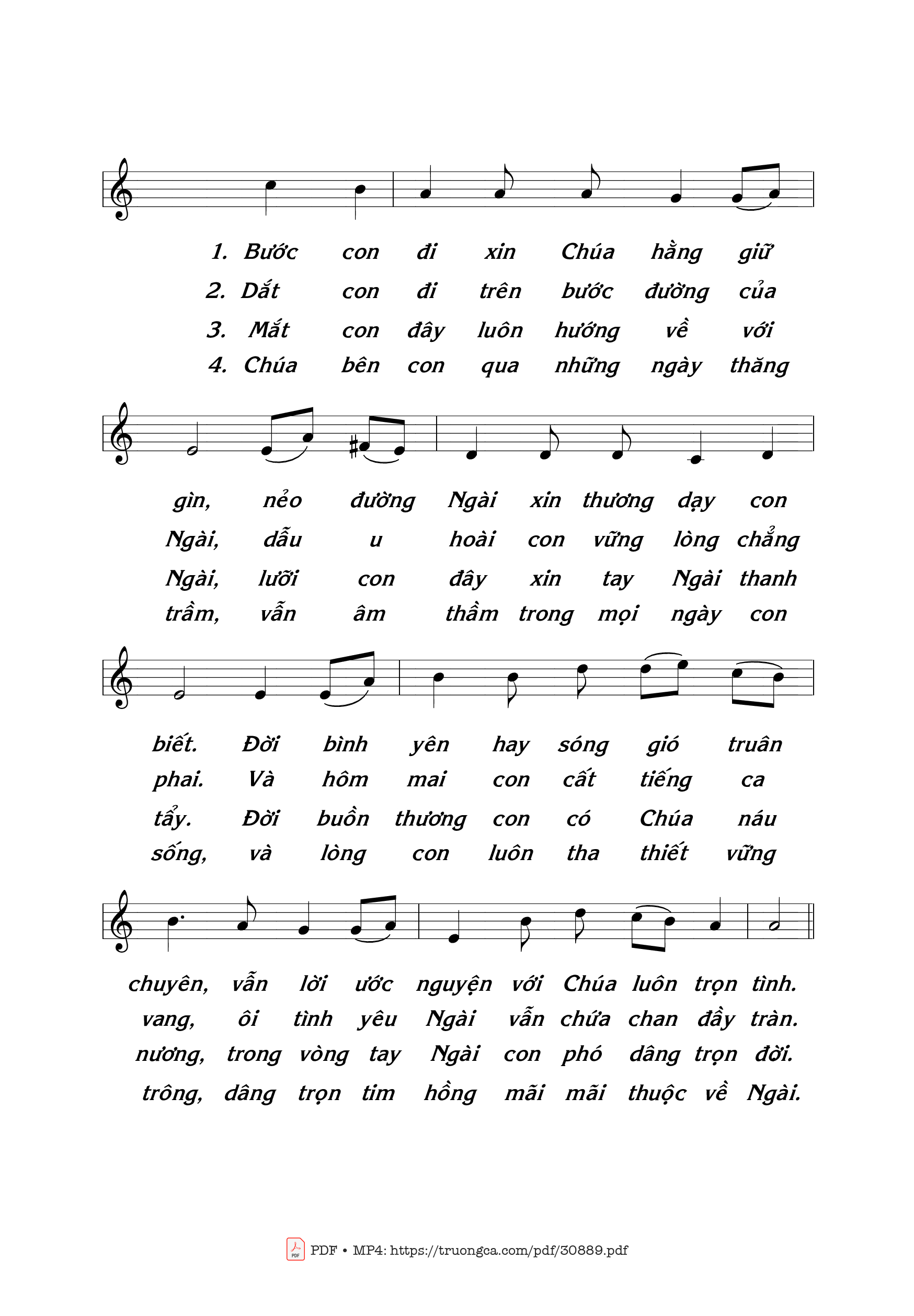 Page 2 of Sheet music PDF Luôn cậy trông Ngài - Thái Nguyên