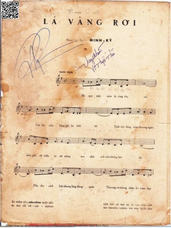 Page 2 of Sheet music PDF Lá vàng rơi - Minh Kỳ