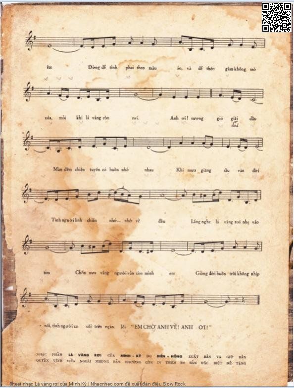 Page 3 of Sheet music PDF Lá vàng rơi - Minh Kỳ