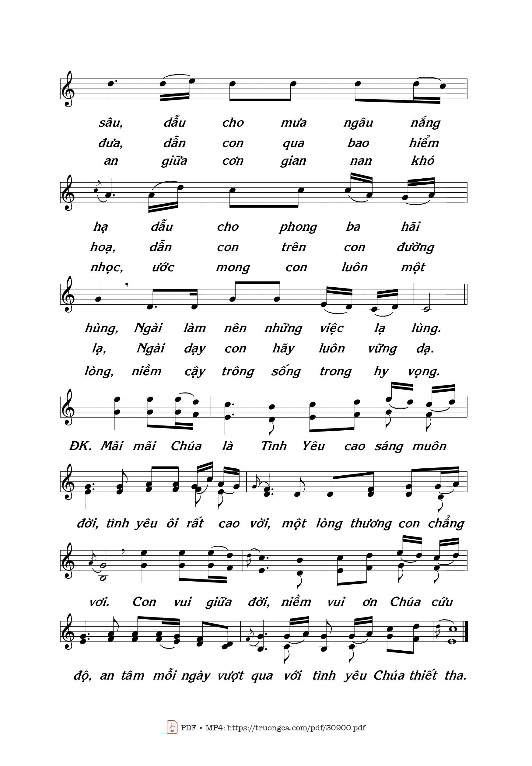 Page 2 of Sheet music PDF Niềm vui ơn cứu độ - Thái Nguyên
