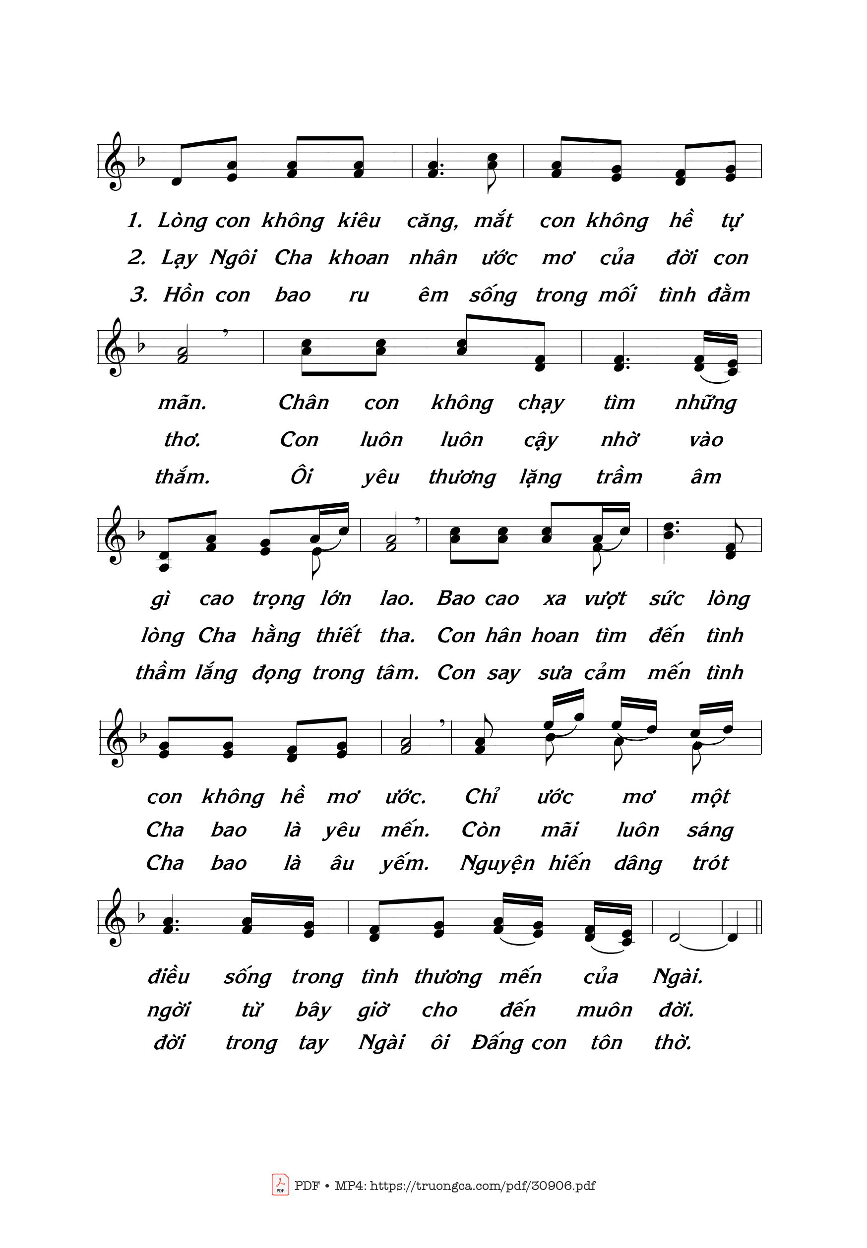 Page 2 of Sheet music PDF Như Con Thơ - Thái Nguyên