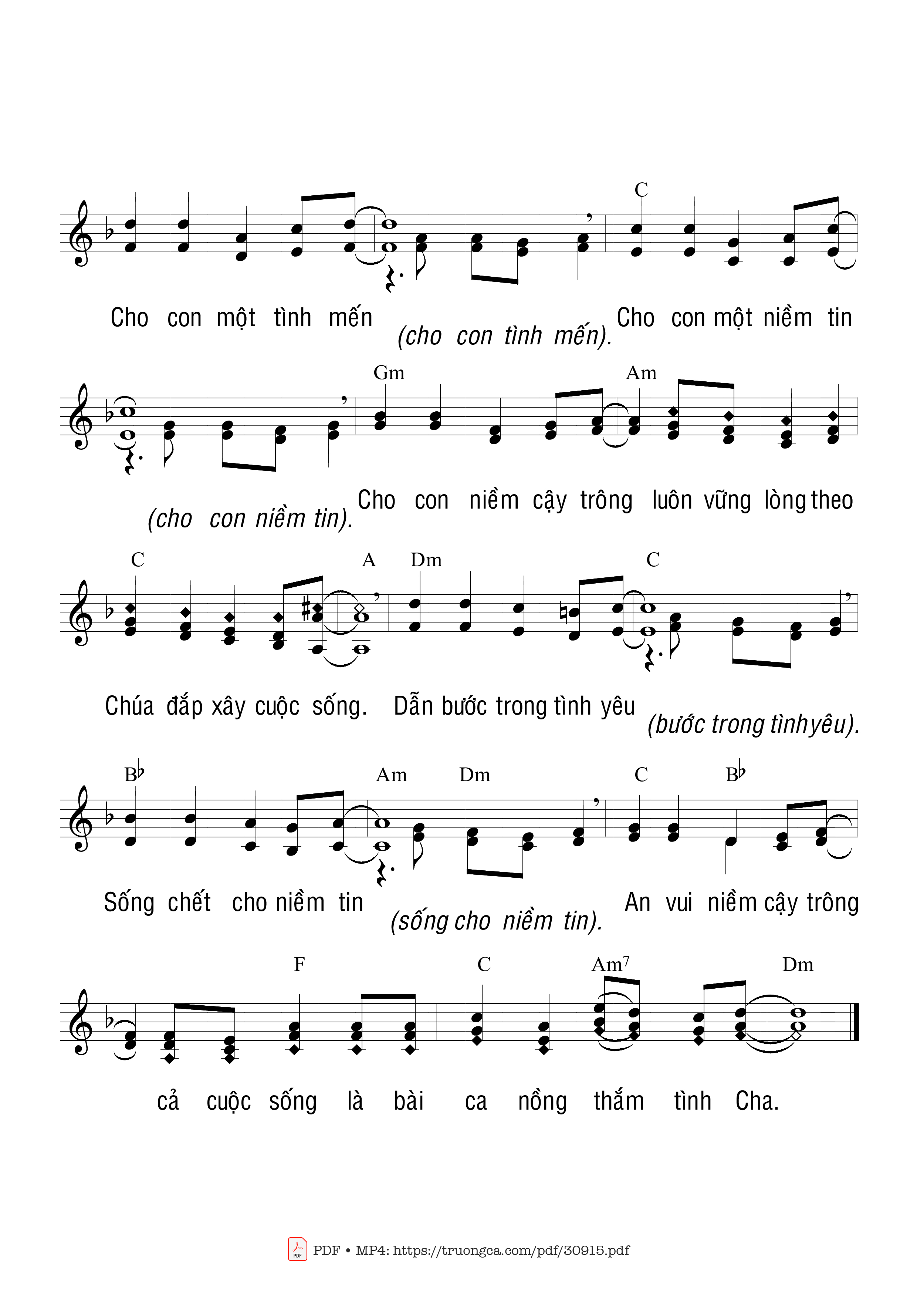Page 2 of Sheet music PDF Tin yêu hy vọng - Thái Nguyên