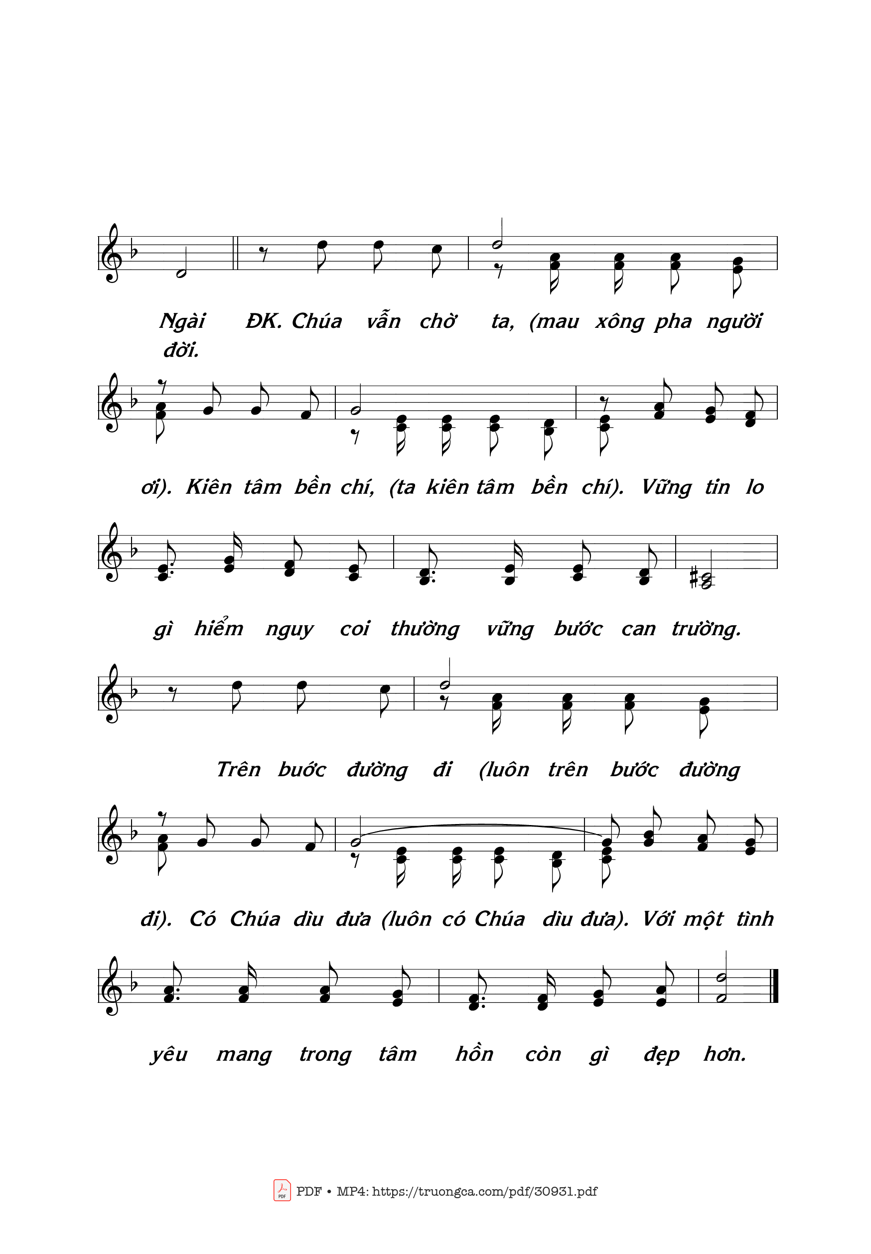 Page 2 of Sheet music PDF Hạnh phúc cho ai - Thái Nguyên