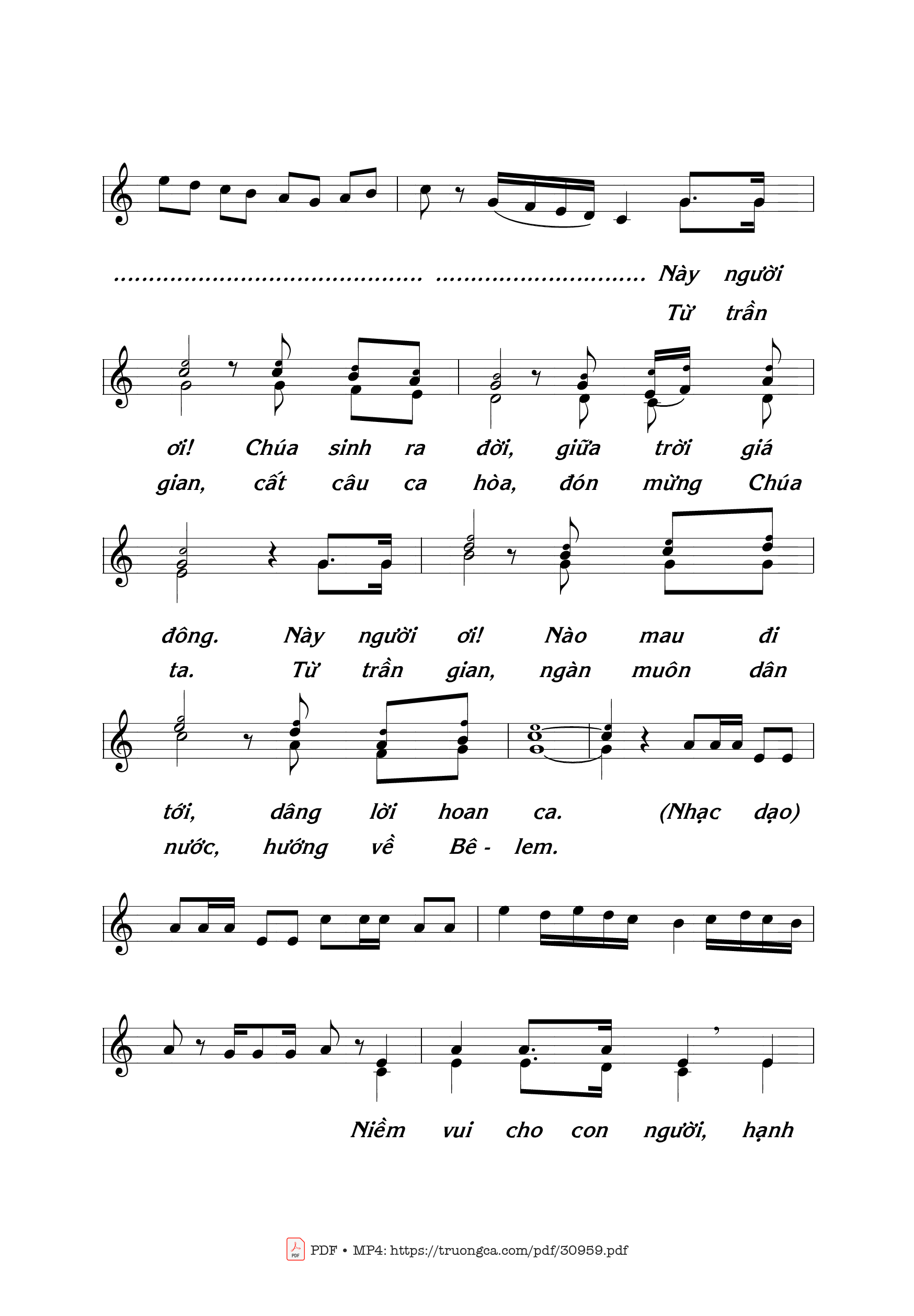 Page 3 of Sheet music PDF Đêm hồng ân 1 - Thái Nguyên