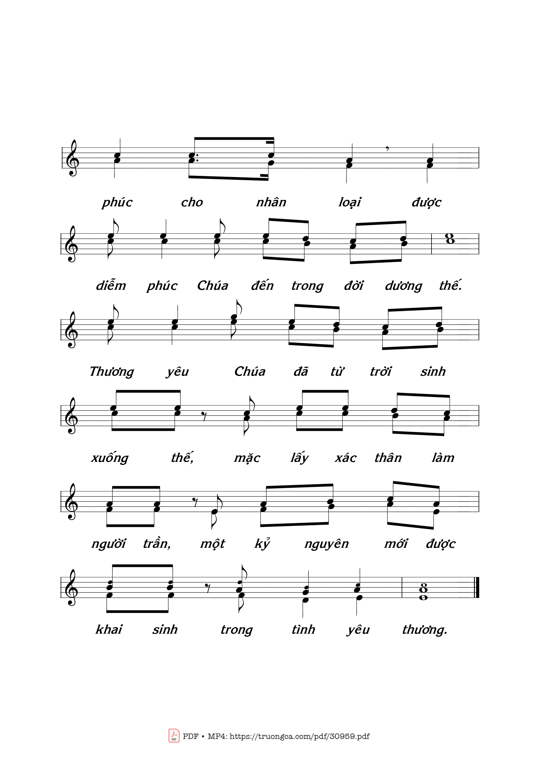 Page 4 of Sheet music PDF Đêm hồng ân 1 - Thái Nguyên