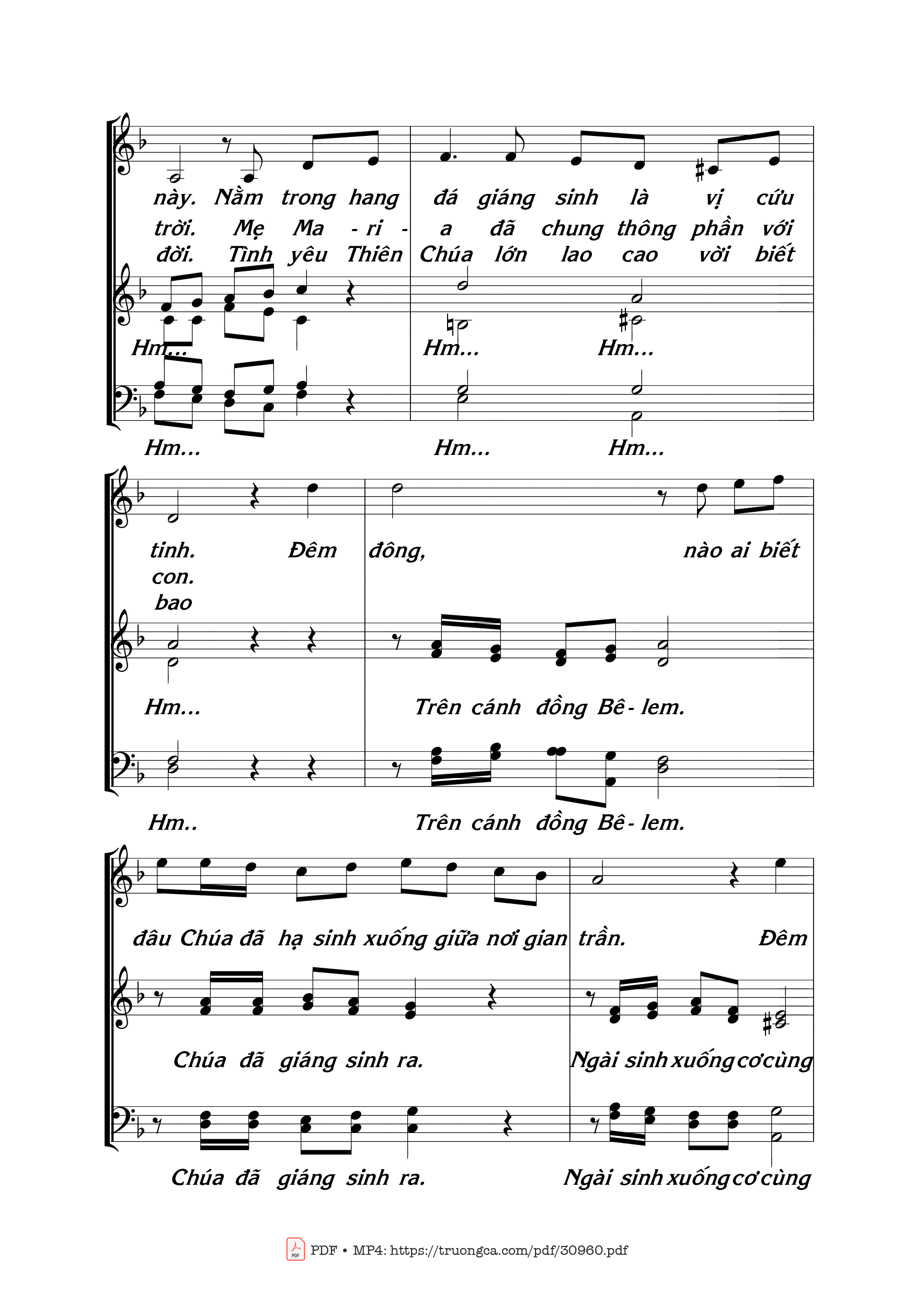 Page 2 of Sheet music PDF Đêm hồng ân 2 - Thái Nguyên