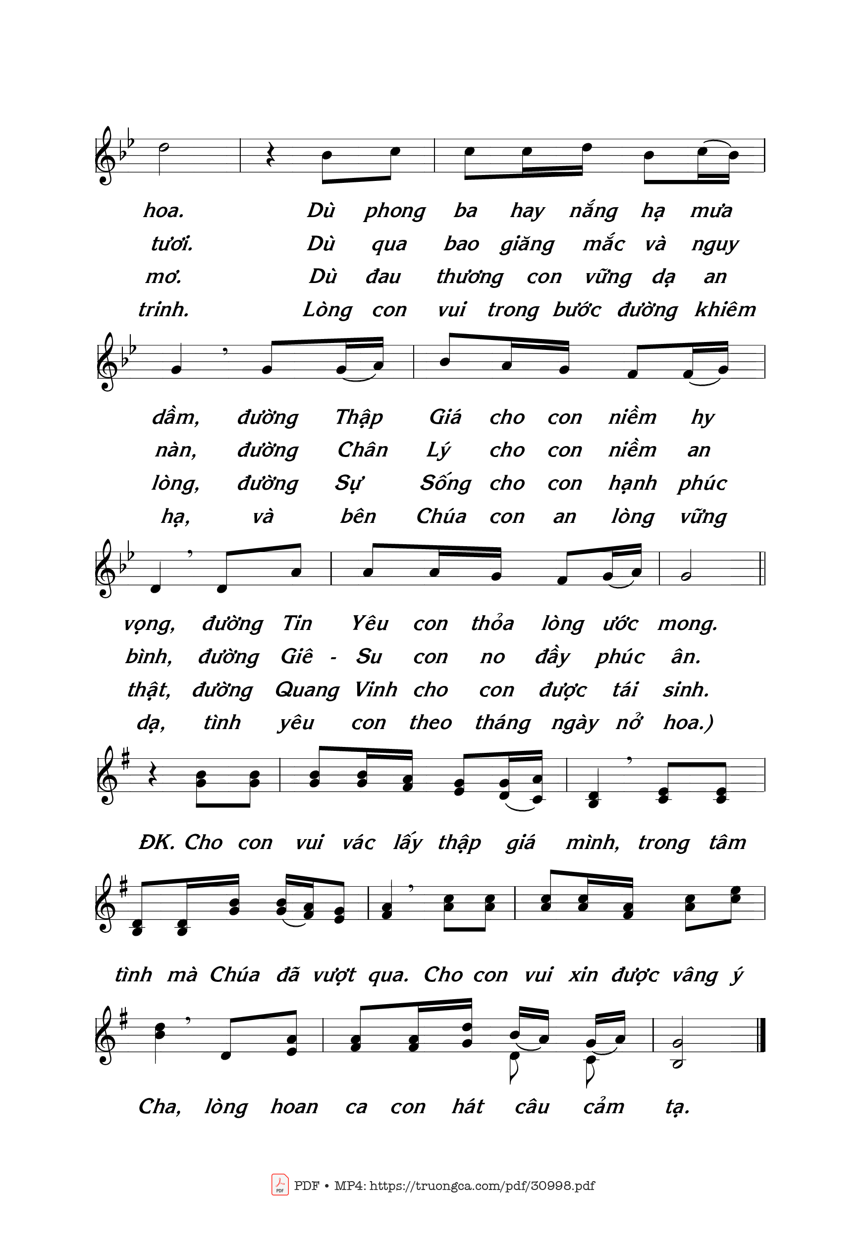Page 2 of Sheet music PDF Đường Thập Giá - Thái Nguyên
