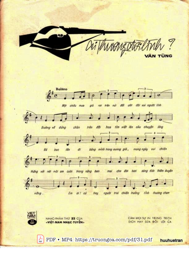 Page 2 of Sheet music PDF Ai thương đời lính - Vân Tùng