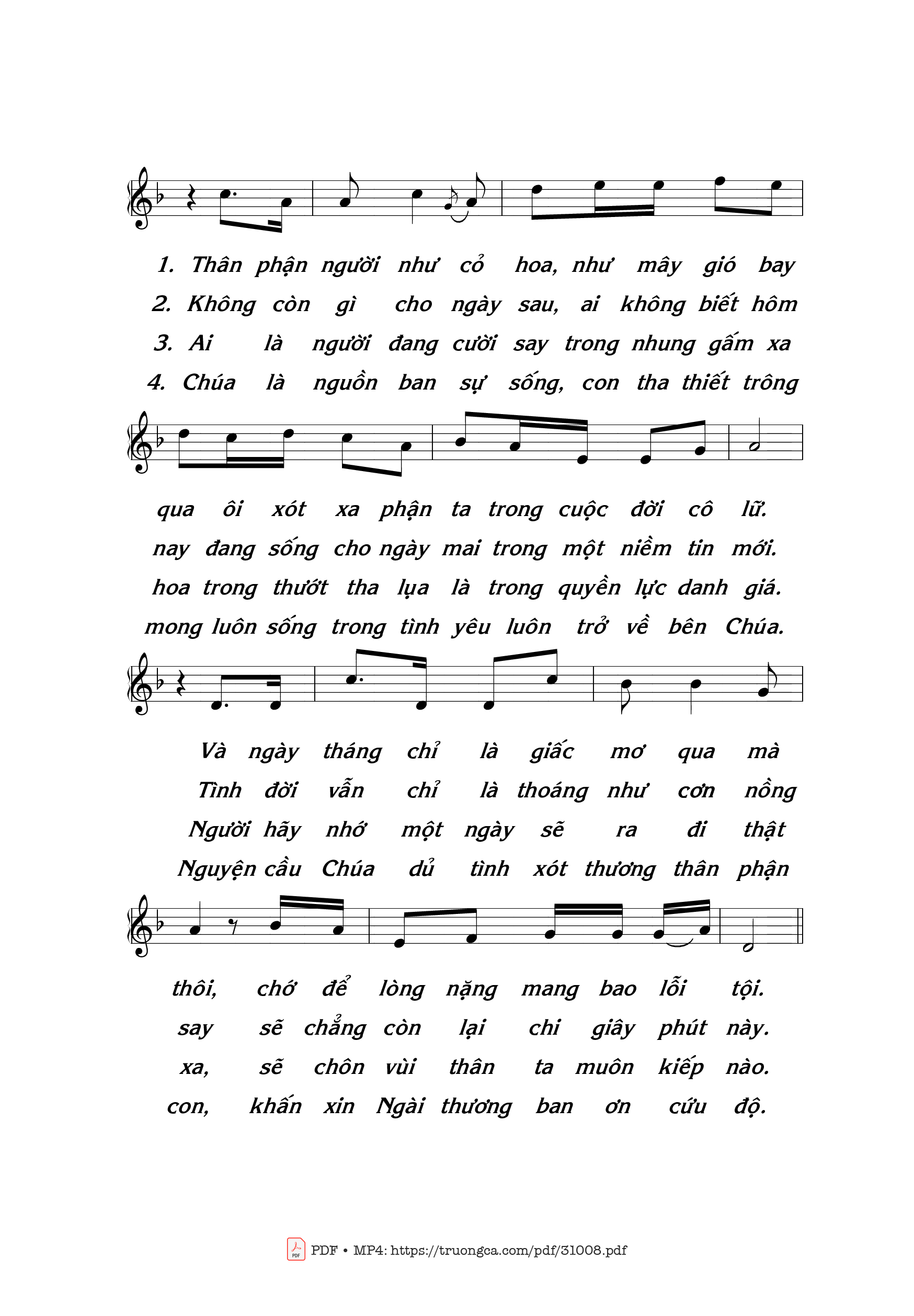 Page 2 of Sheet music PDF Về với cát bụi - Thái Nguyên
