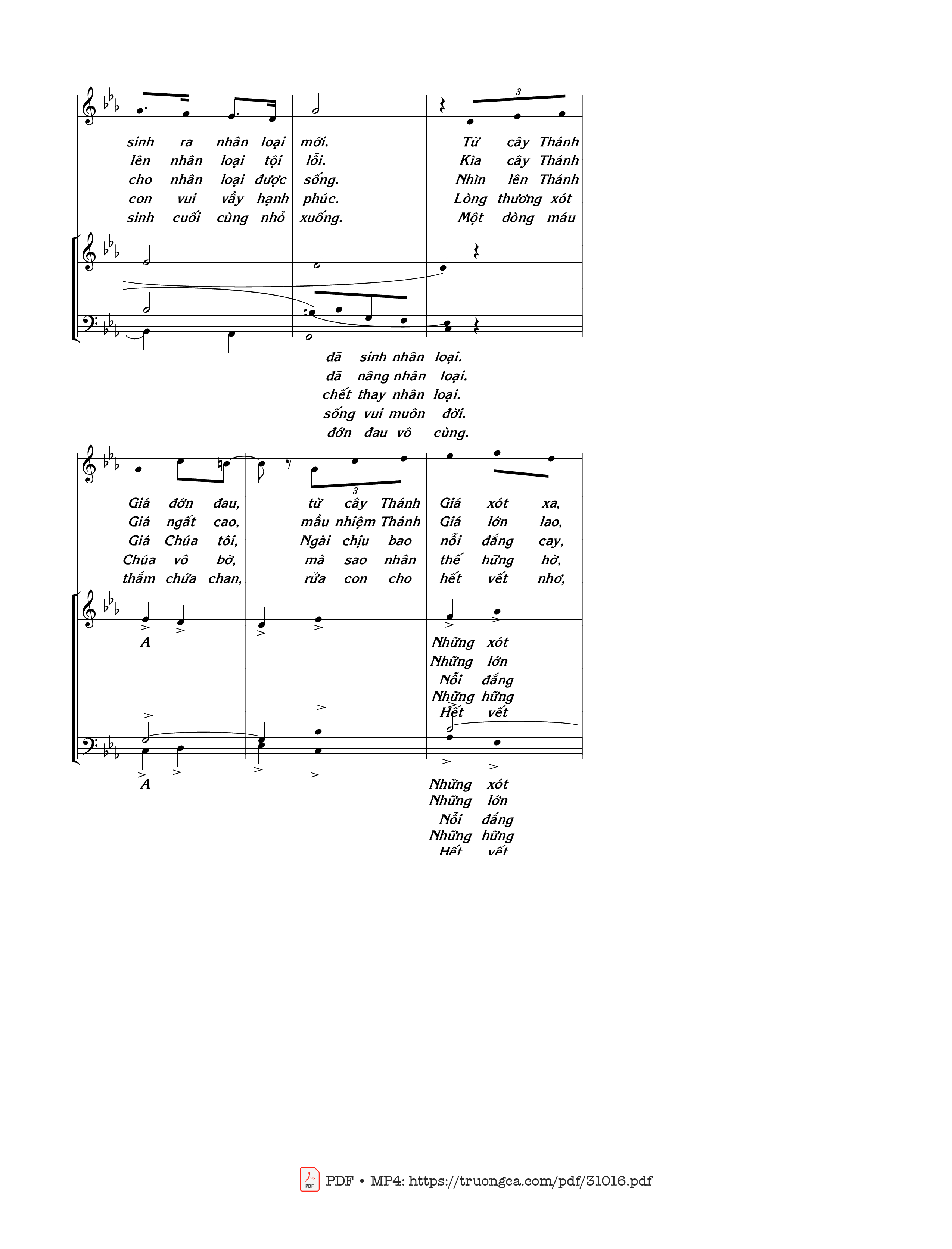 Page 2 of Sheet music PDF Trên Cây Thập Giá - Thái Nguyên