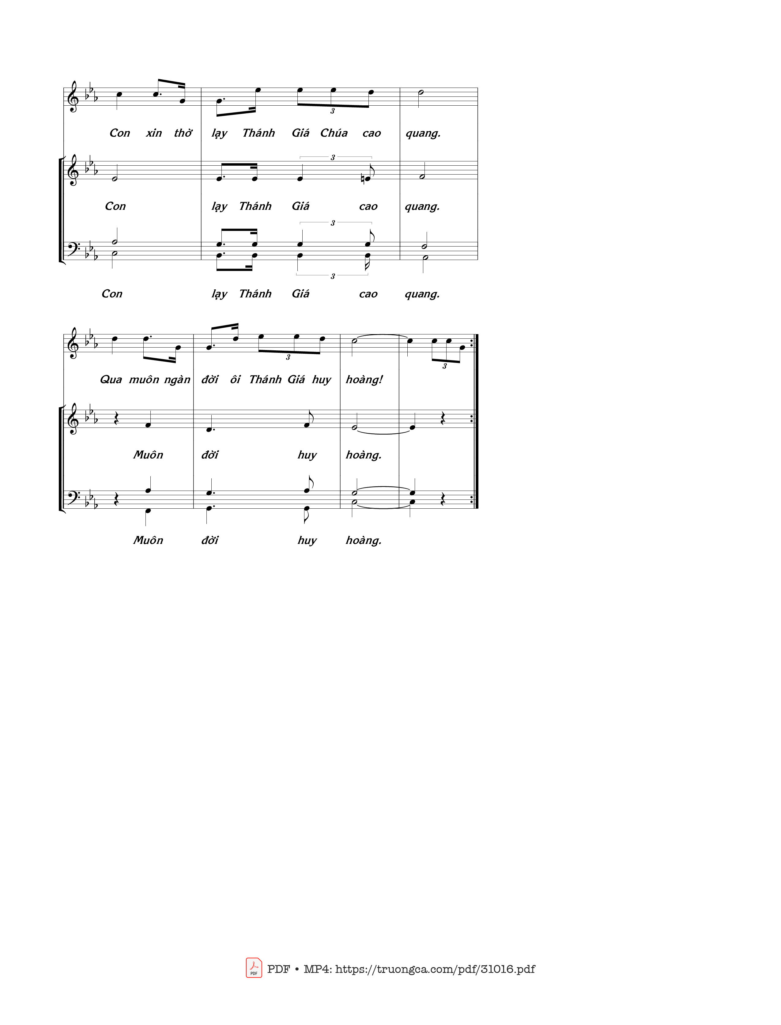 Page 4 of Sheet music PDF Trên Cây Thập Giá - Thái Nguyên