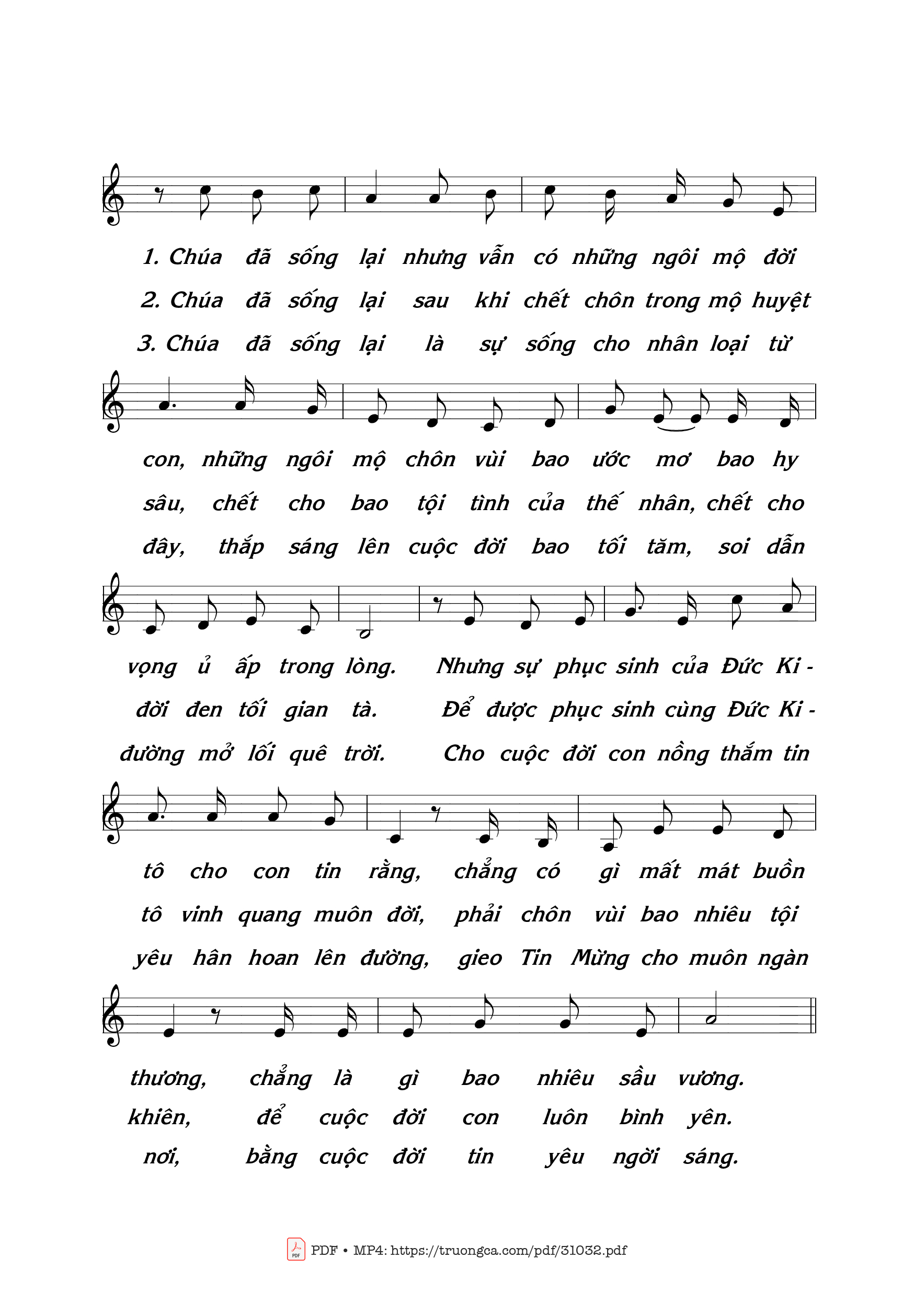 Page 2 of Sheet music PDF Tin Mừng Phục Sinh 2 - Thái Nguyên