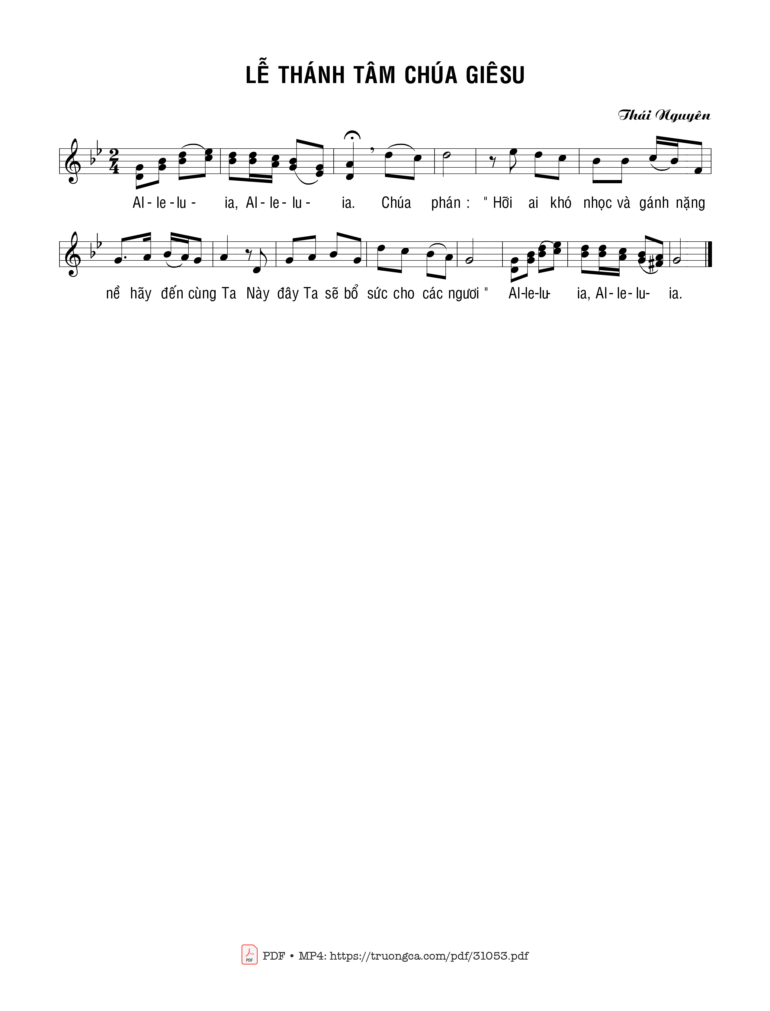 Page 2 of Sheet music PDF Lễ Thánh Tâm - Thái Nguyên