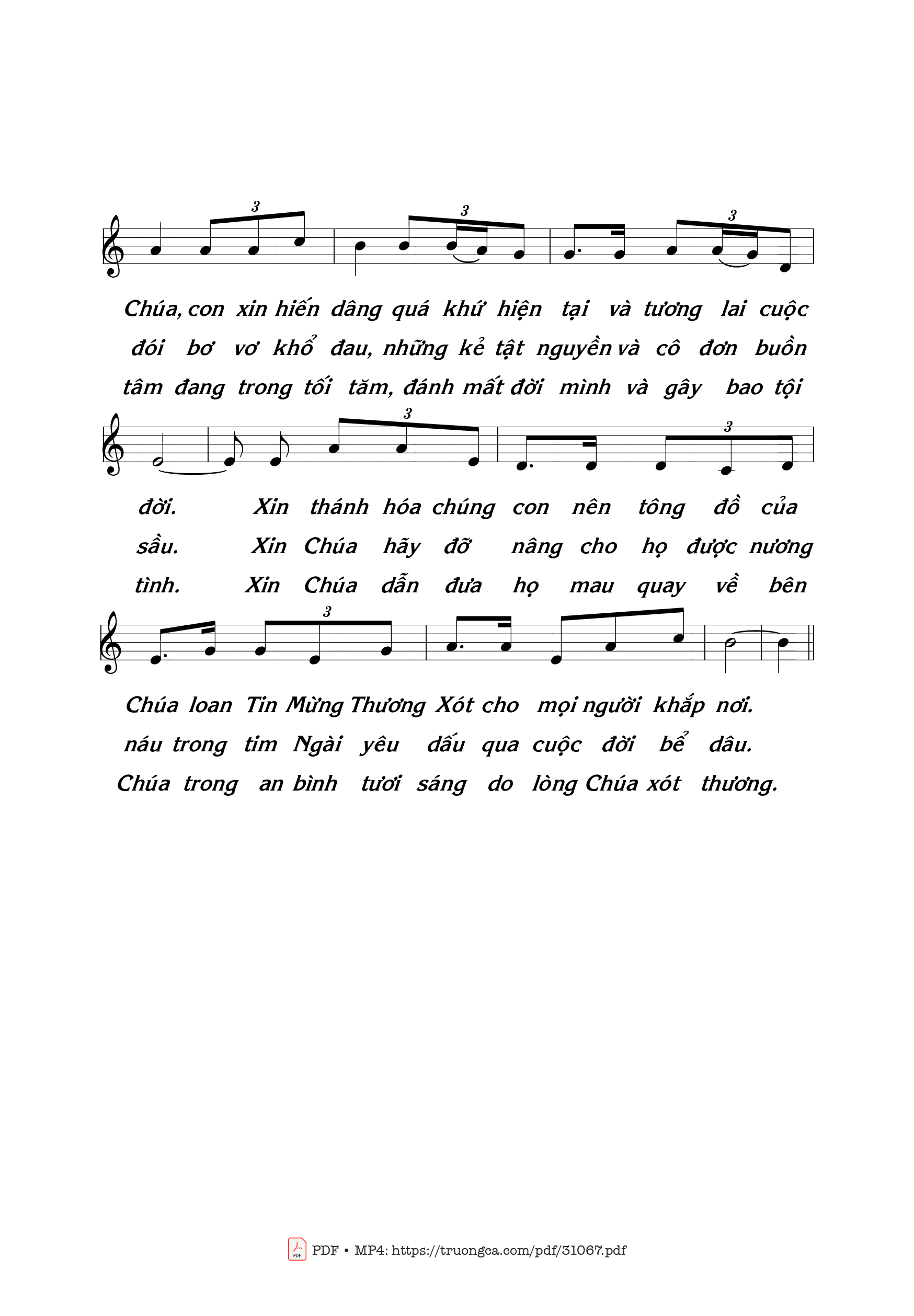 Page 2 of Sheet music PDF Tôn vinh lòng Chúa thương xót - Thái Nguyên
