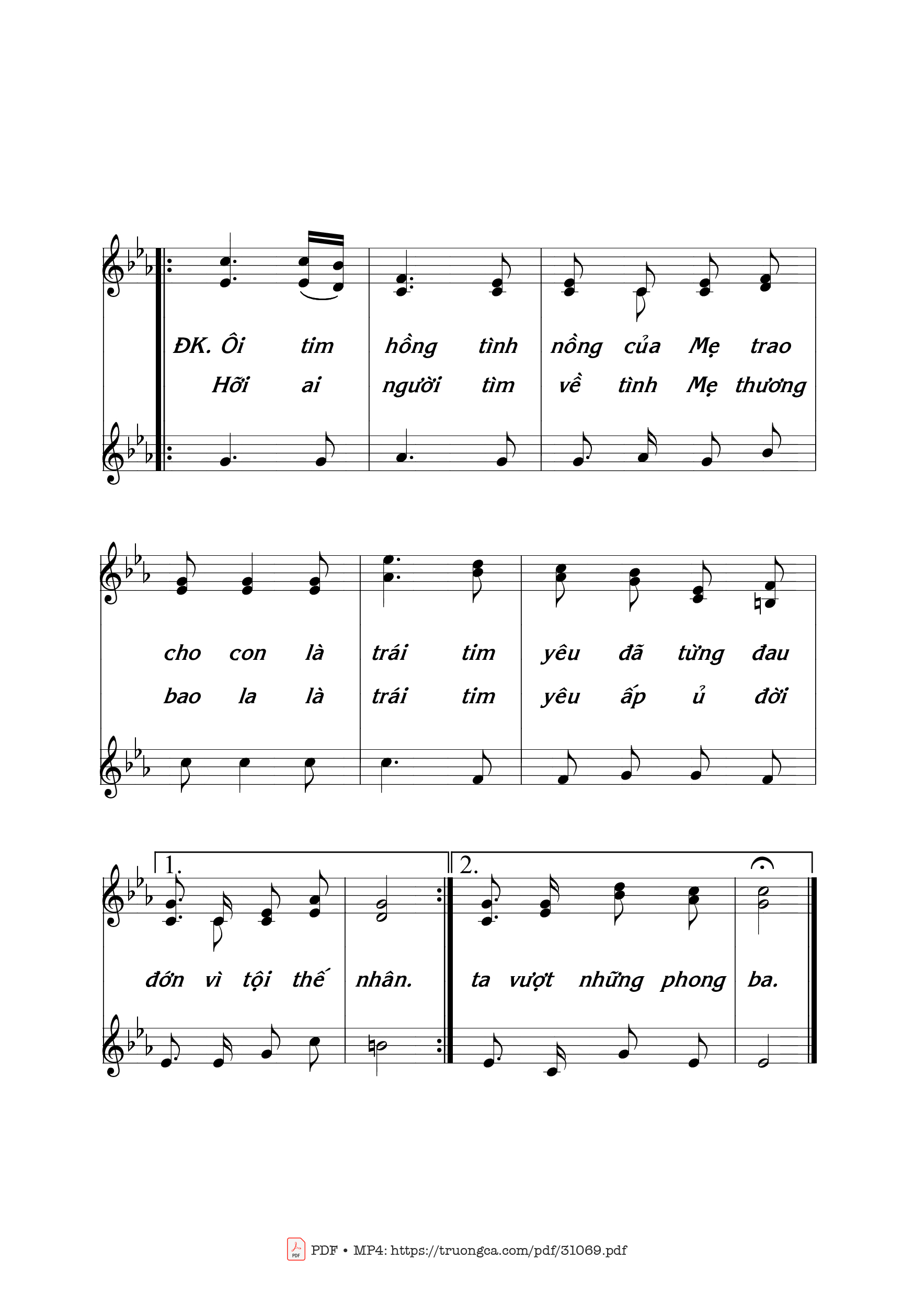 Page 2 of Sheet music PDF Ai Người Có Hiểu - Thái Nguyên