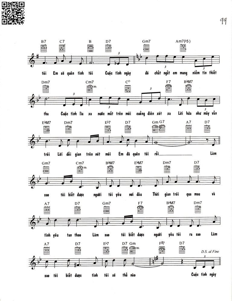 Page 2 of Sheet music PDF Làm sao tôi biết - Đăng Khánh