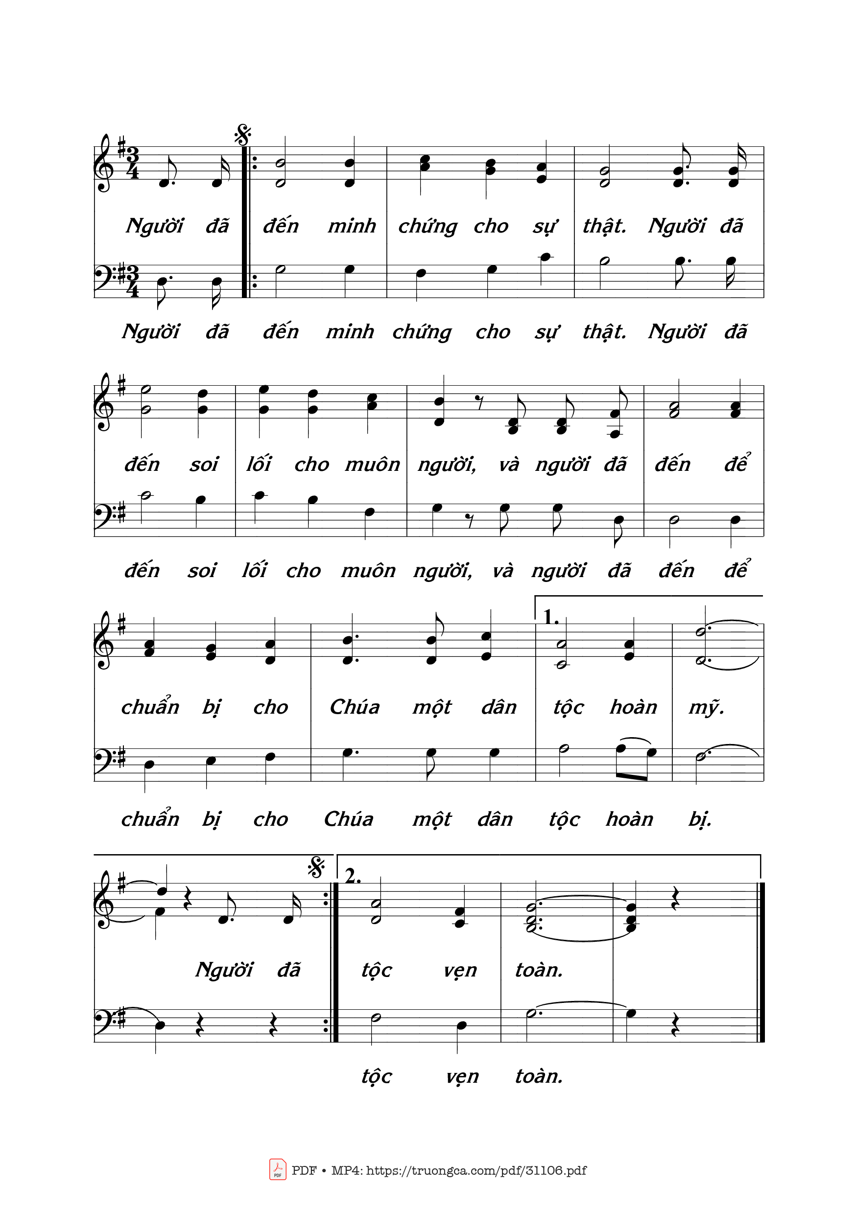 Page 2 of Sheet music PDF Gioan Tiền Hô - Thái Nguyên