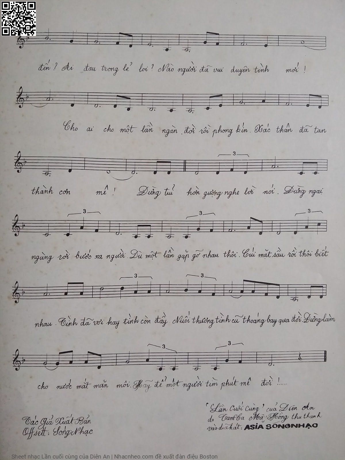 Page 3 of Sheet music PDF Lần cuối cùng - Diên An