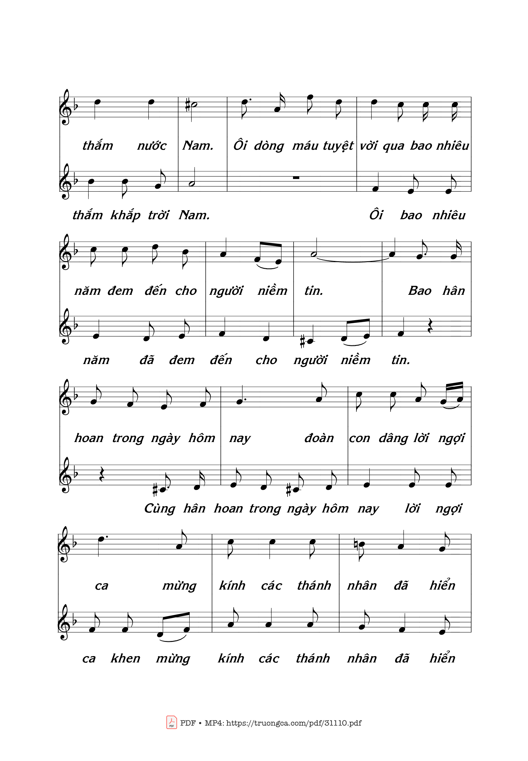Page 2 of Sheet music PDF Máu Chứng Tình Yêu - Thái Nguyên