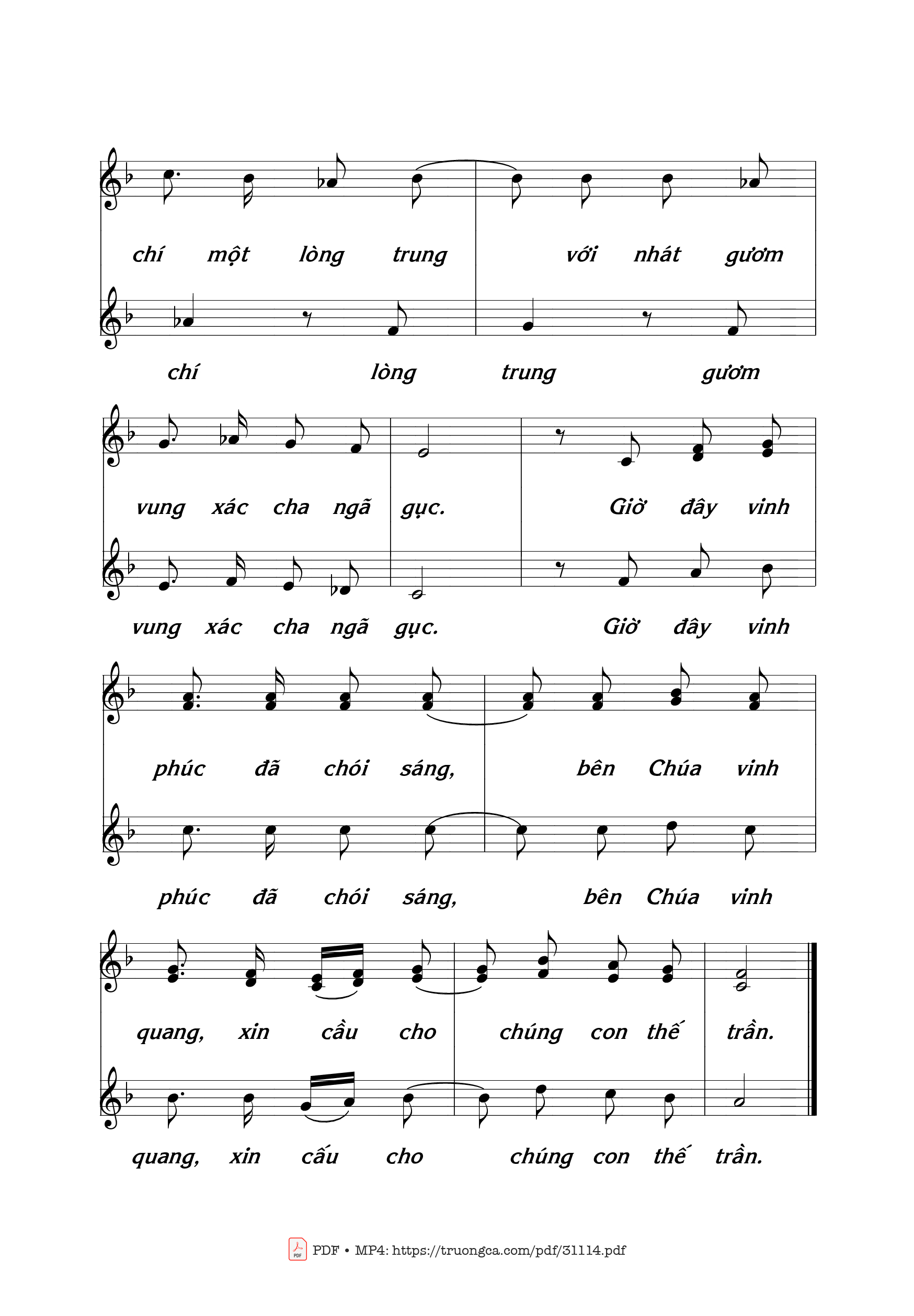 Page 2 of Sheet music PDF Mừng Kính Thánh Phêrô Quý - Thái Nguyên